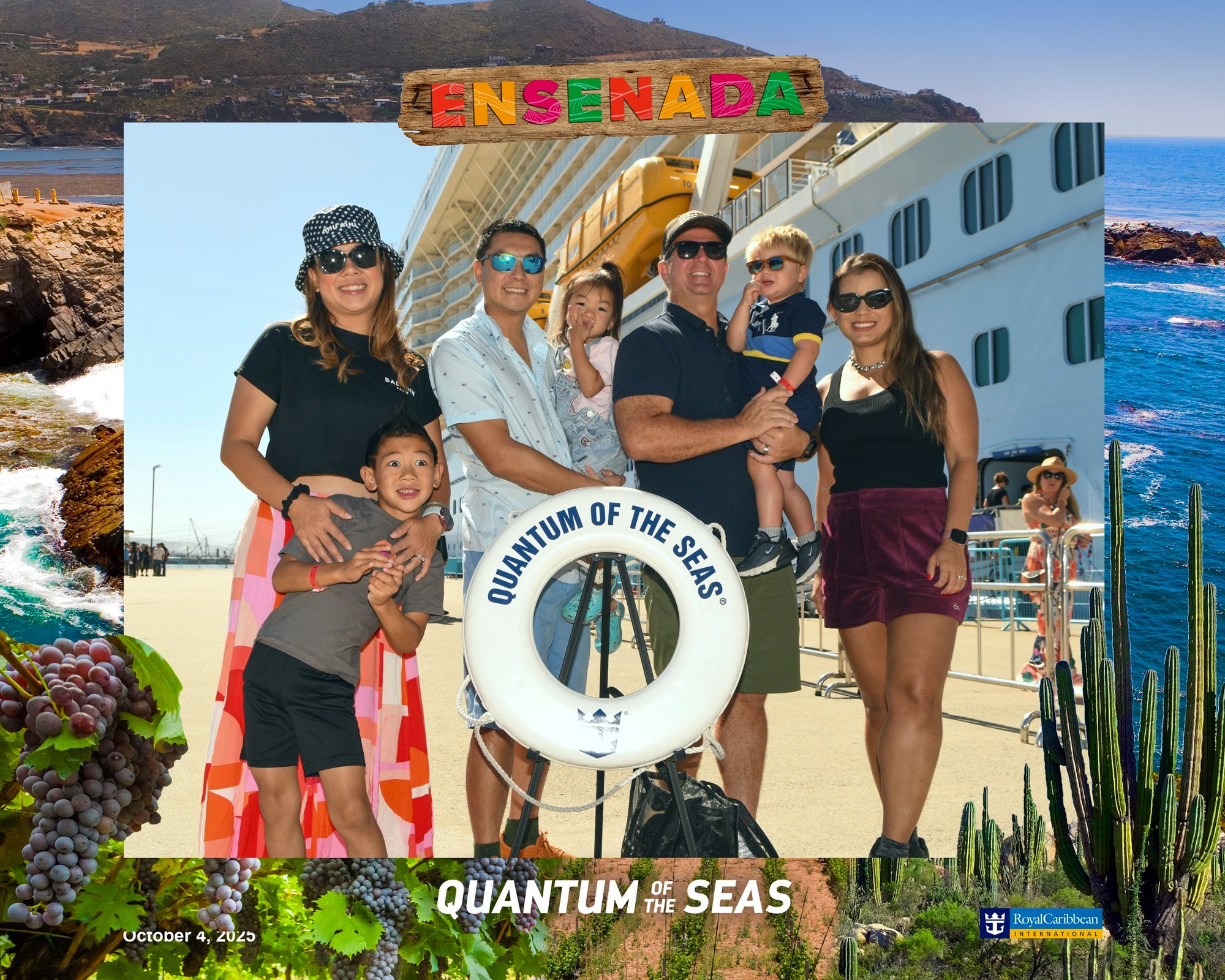 Both families together at the Ensenada/Quantum photo backdrop.