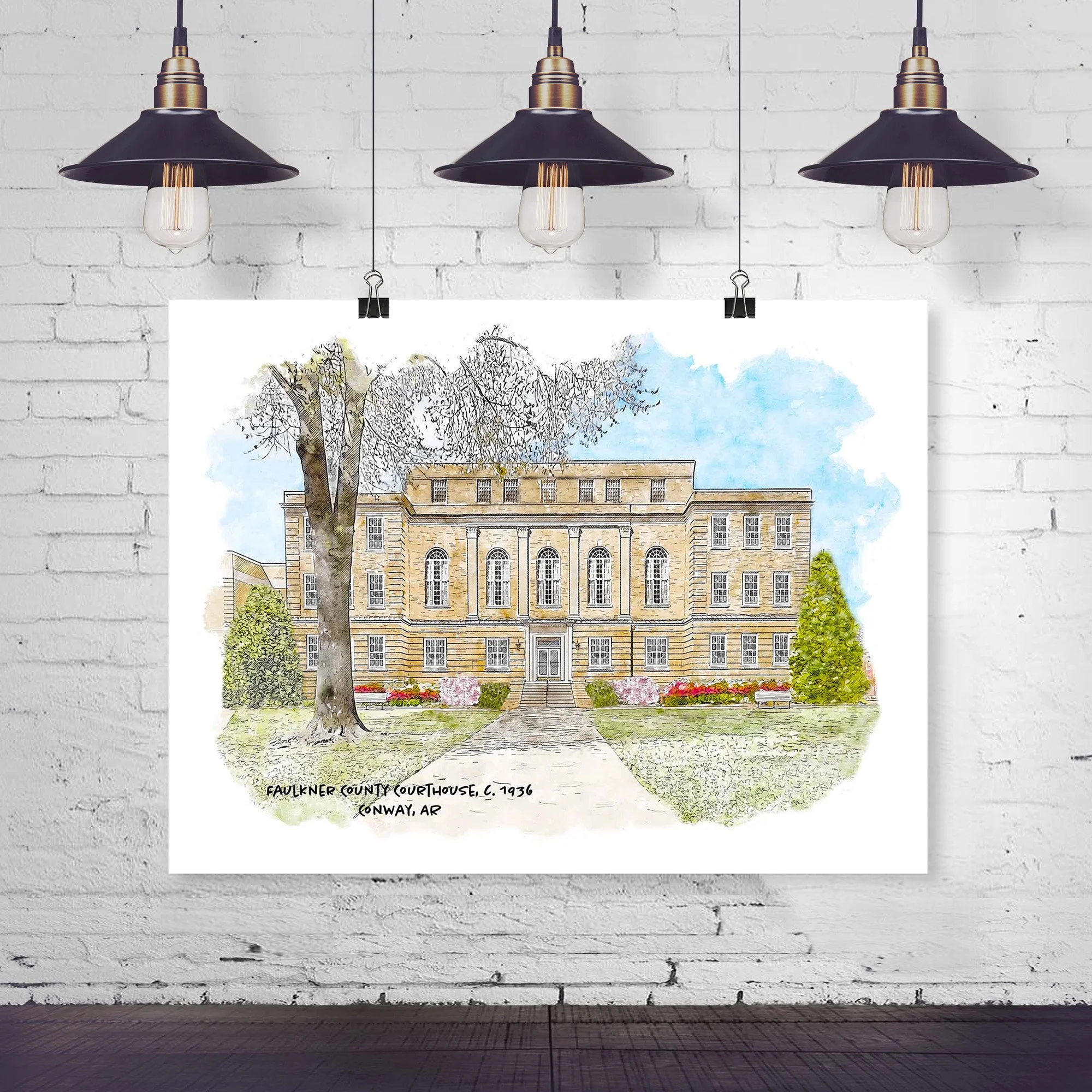Faulkner County Courthouse Print_17X22_horizontalmockupwithlights.jpg