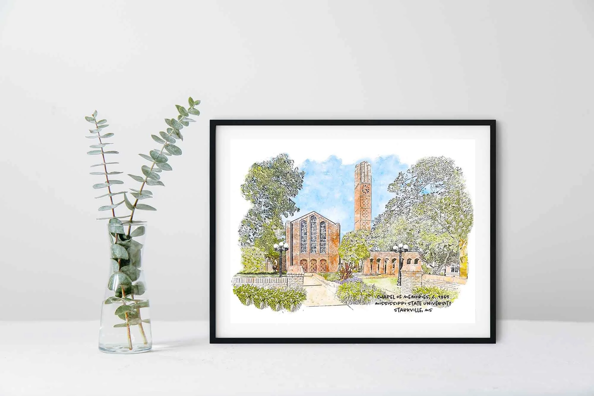Chapel of Memories at Mississippi State Framed Print.jpg