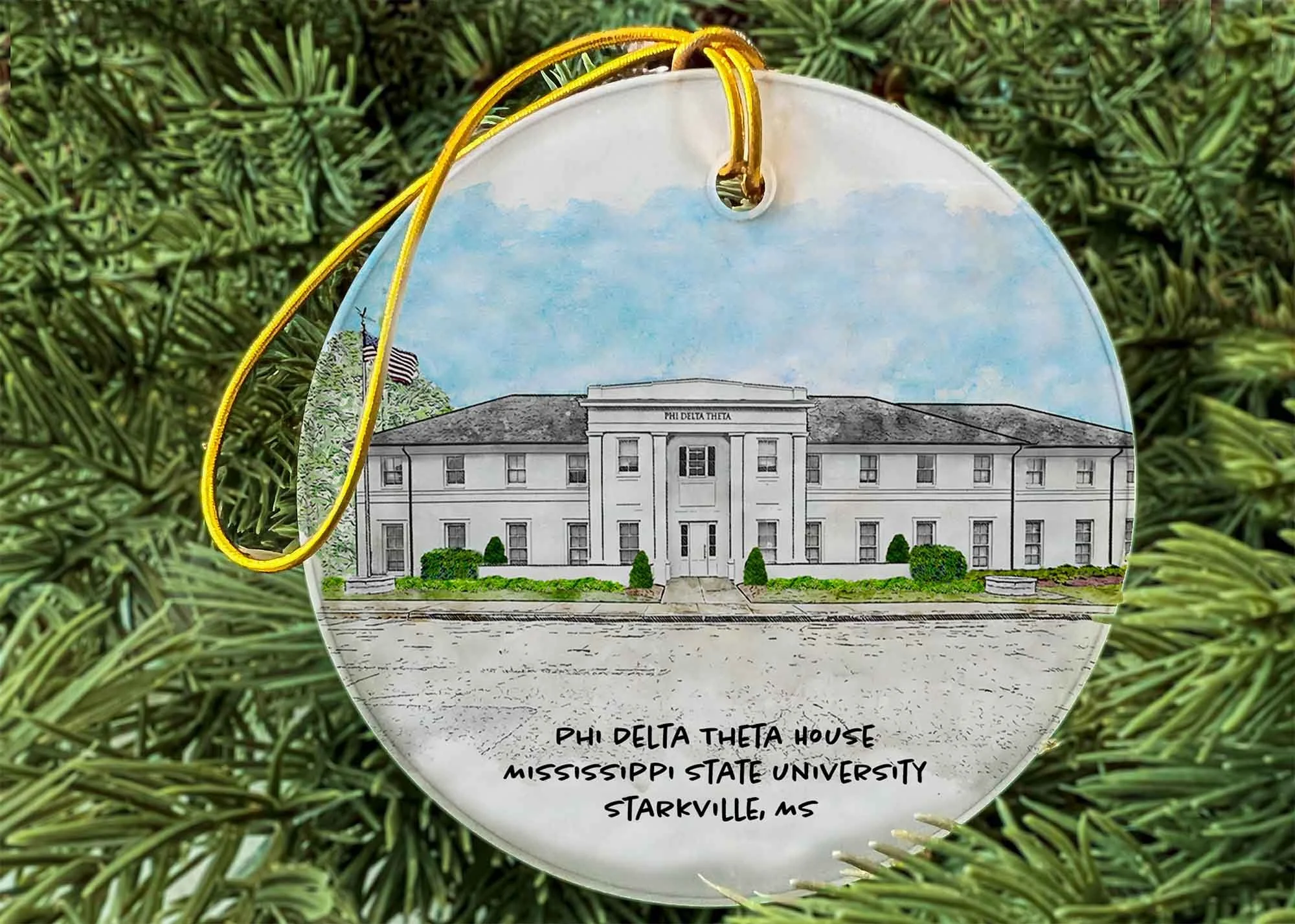 Phi Delta Theta House at Mississippi State University Ornament.jpg