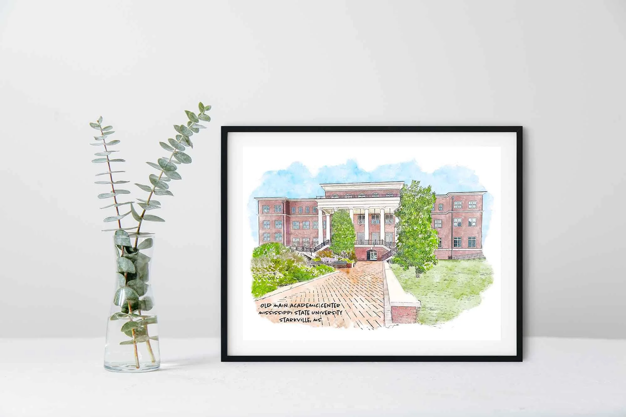 Old Main Academic Center at MSU Framed Print.jpg