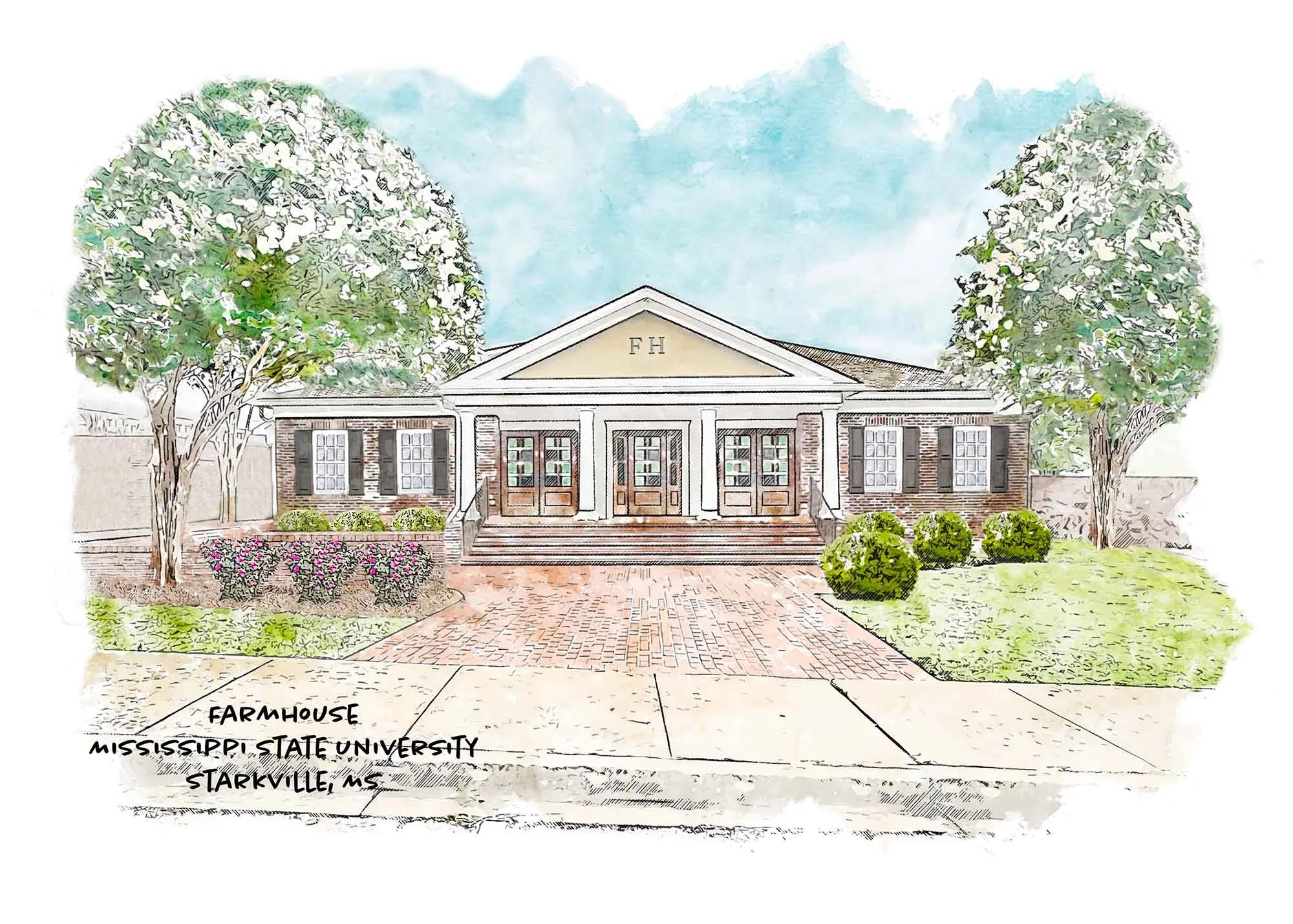 Farmhouse at Mississippi State University Print.jpg