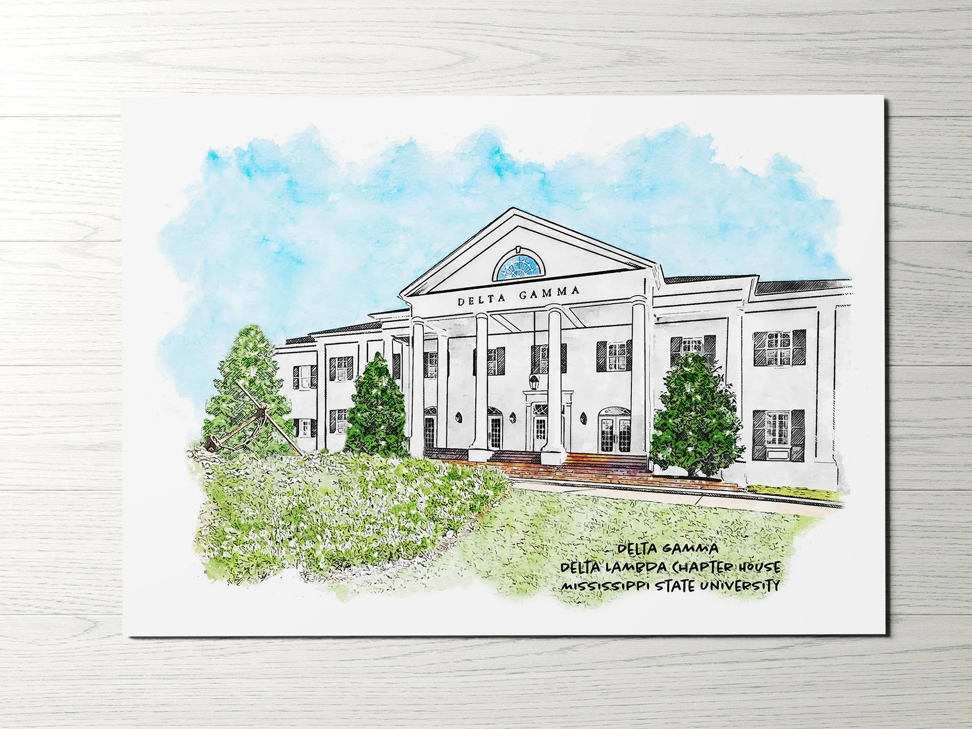 Delta Gamma Sorority House at Mississippi State University Print_WoodHorizontal.jpg