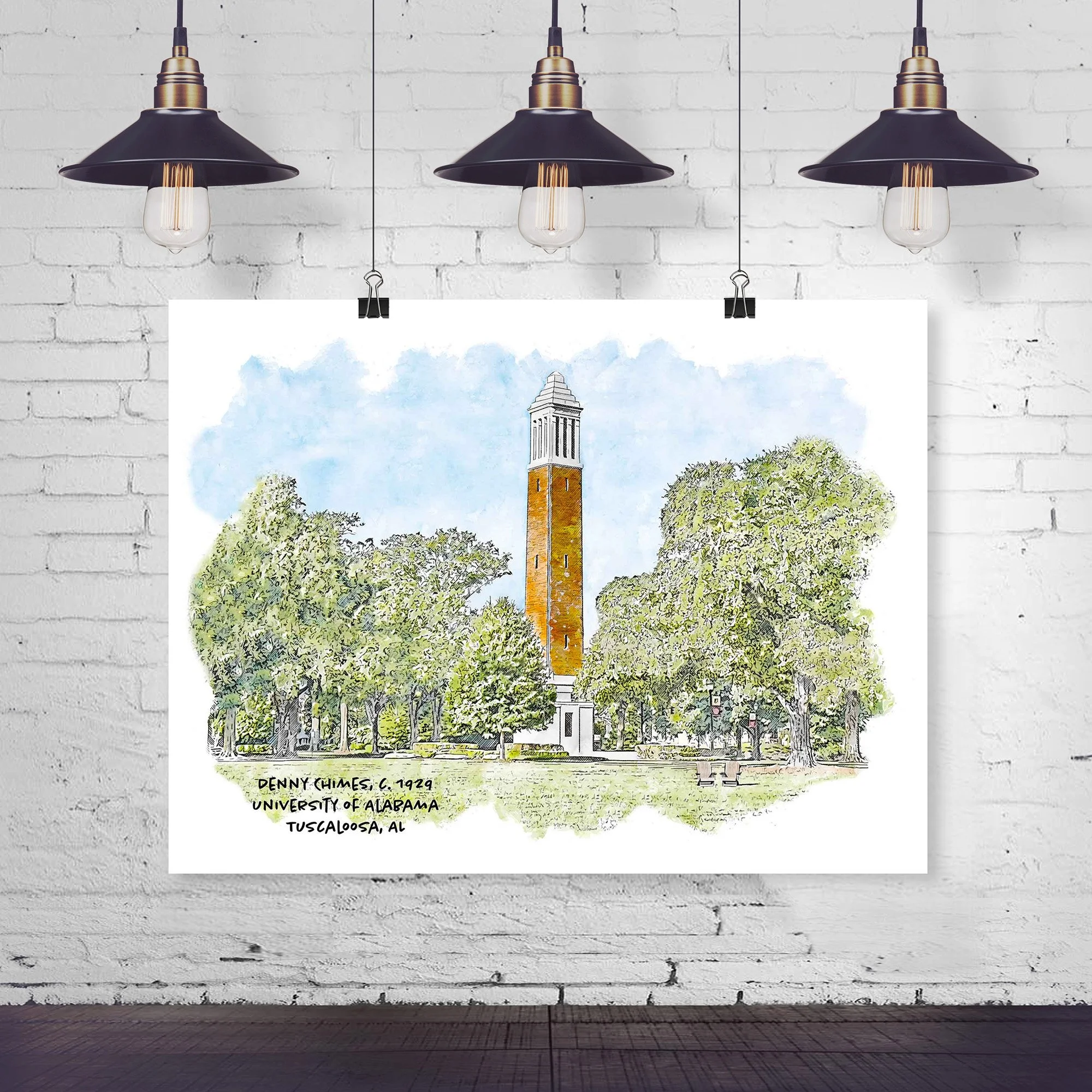 Denny Chimes at the University of Alabama _17X22_horizontalmockupwithlights.jpg