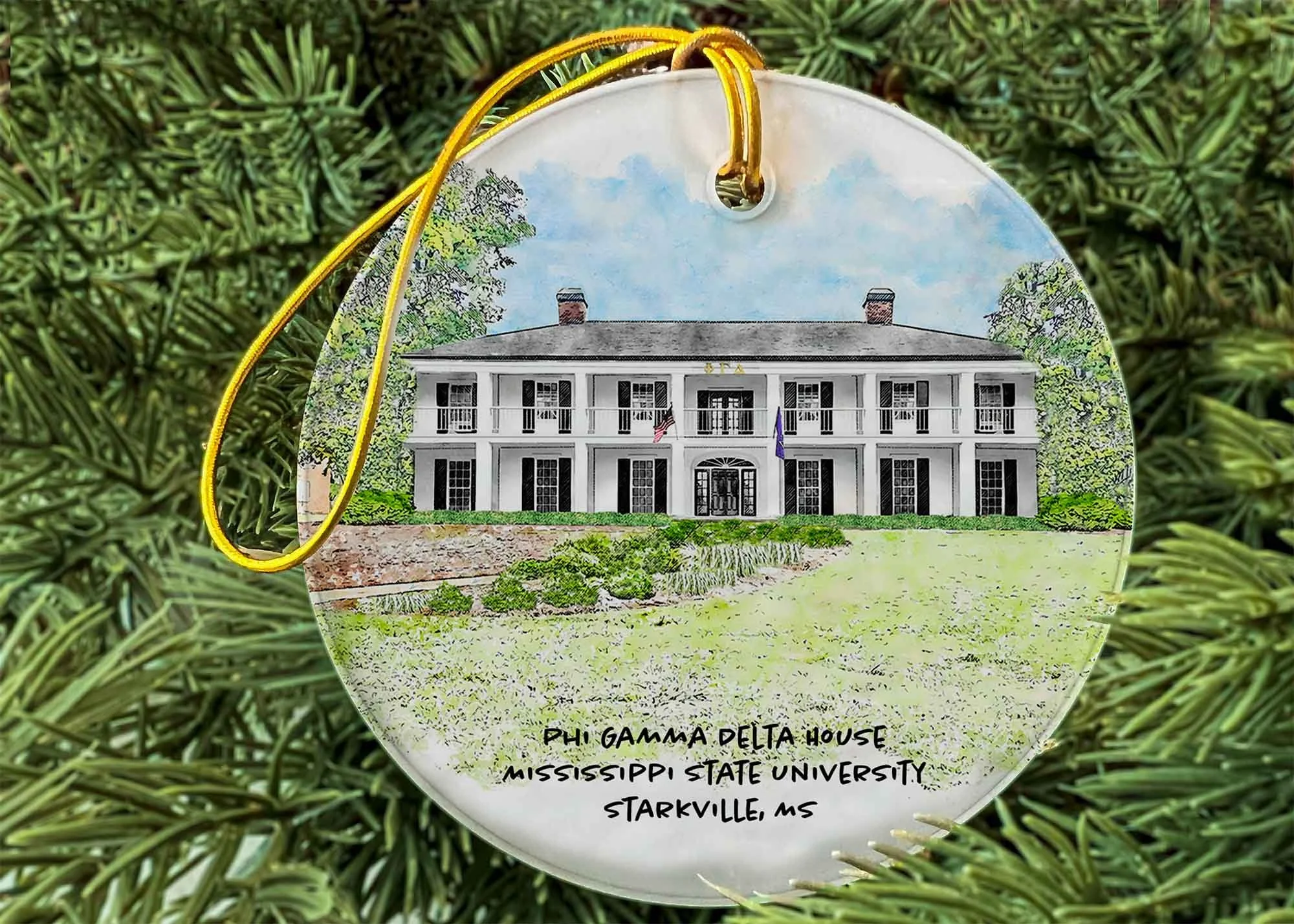 Phi Gamma Delta House at Mississippi State University Ornament.jpg