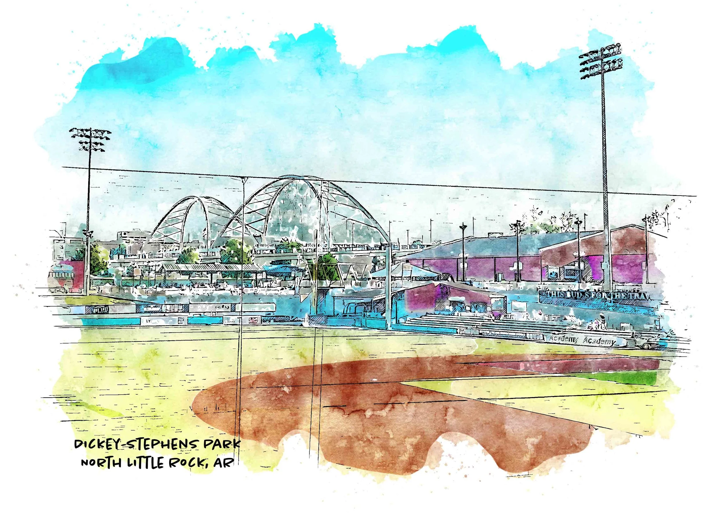 DickeyStephens Park, North Little Rock, Arkansas, Art Print — She Studios