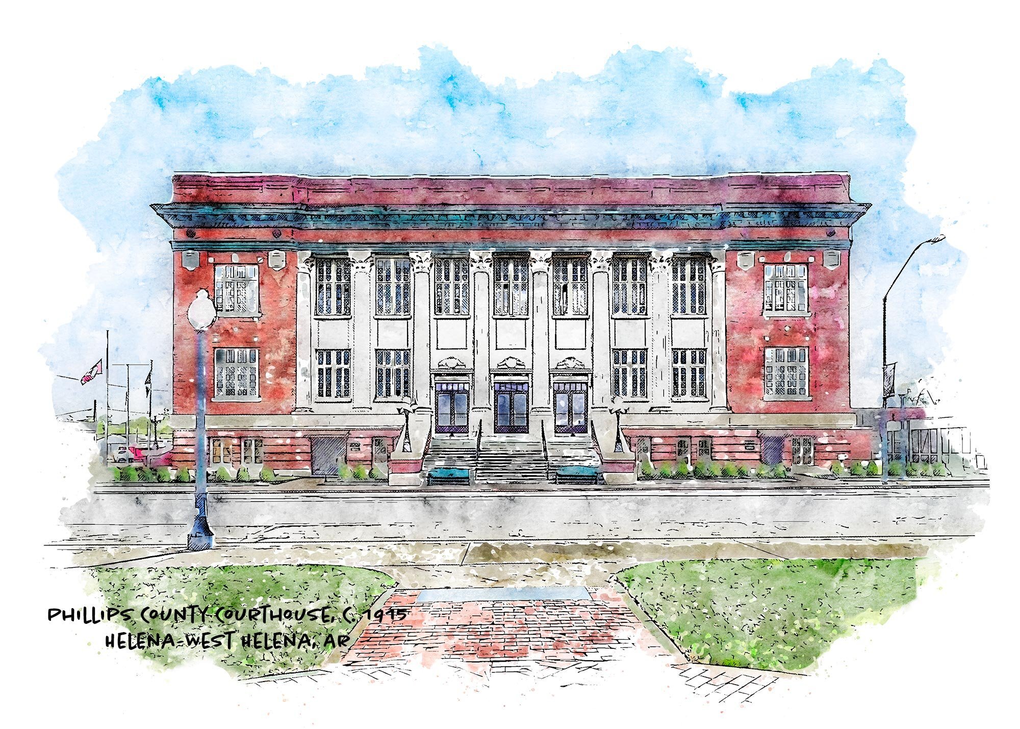 We're on a roll!  We Just added our 29th #historic #Arkansas #Courthouse, the Phillips County Courthouse in Helena-West Helena, Arkansas. 

A Photographic Illustration by Bonnie Alberts
Part of She's Arkansas Heritage Collection, Phillips County Cour