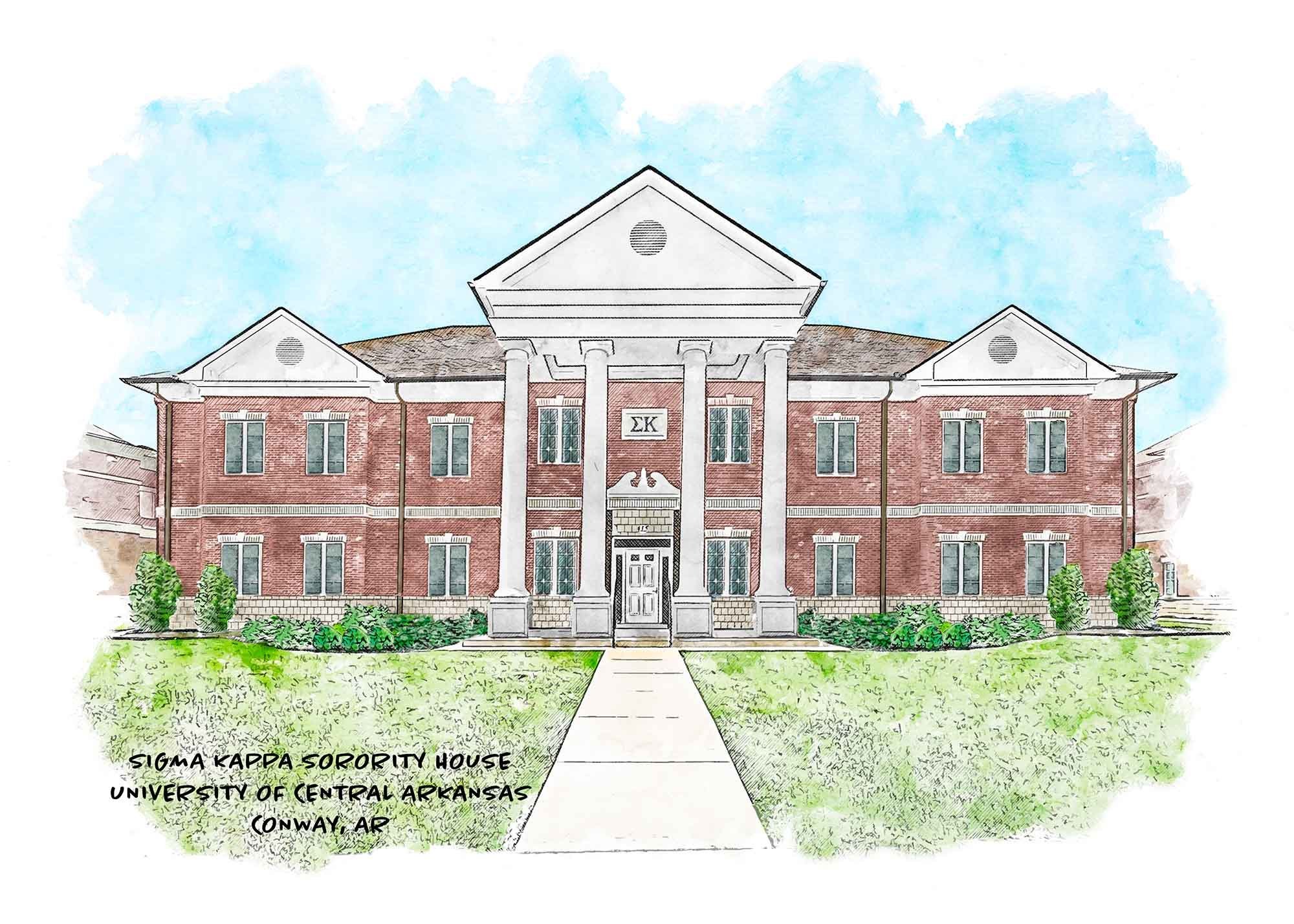 Our #collegiate collection of fine #art #prints keeps growing and growing.  We just added the Sigma Kappa Delta Tau Chapter #sorority house.  These beautiful prints are available in various sizes and as an ornament.  Order yours today at either Etsy 