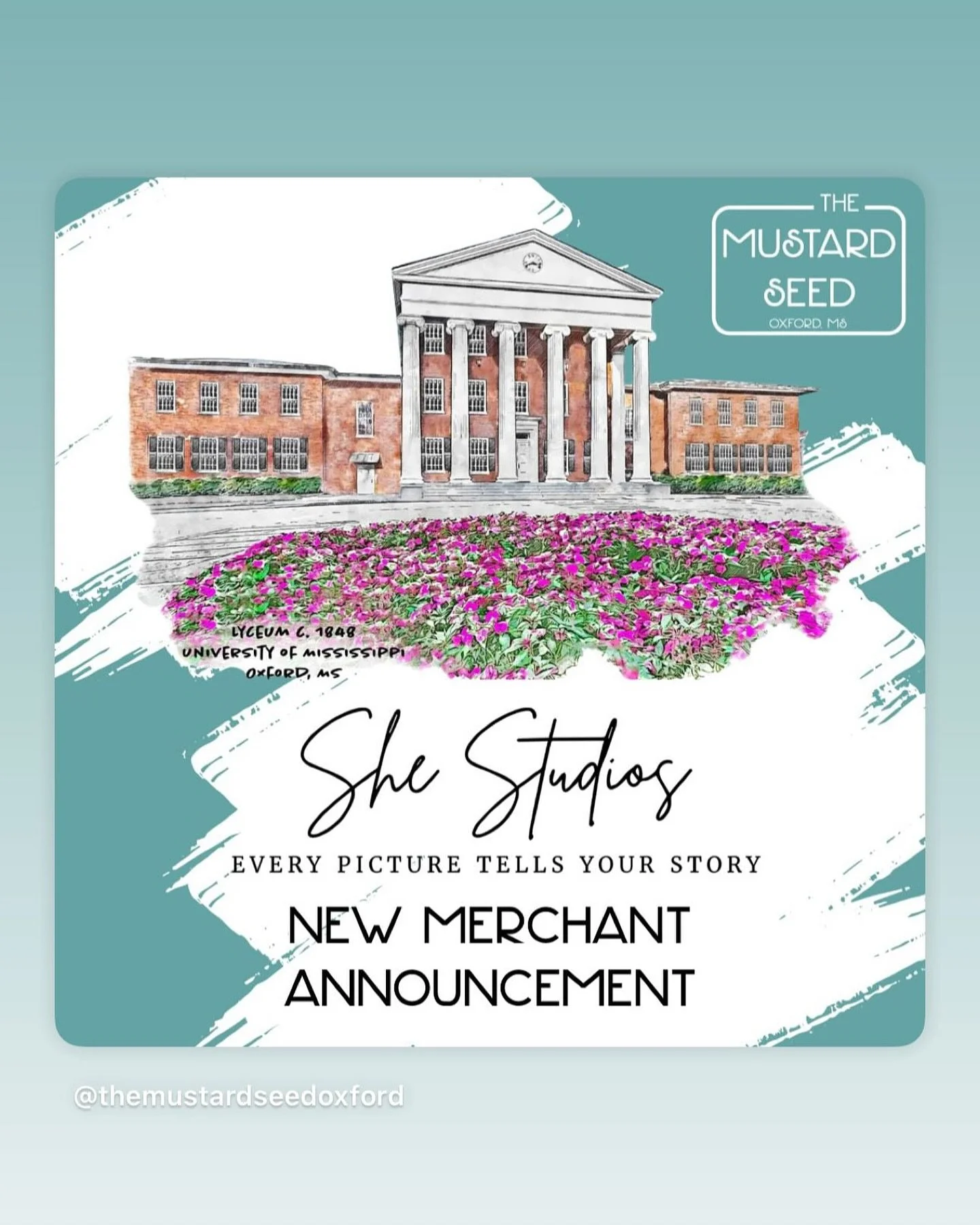 We are heading to Oxford, MS with our new Ole Miss collection!!! Excited to announce we will be joining the Mustard Seed Vendor Mall. Stay tuned for more details.