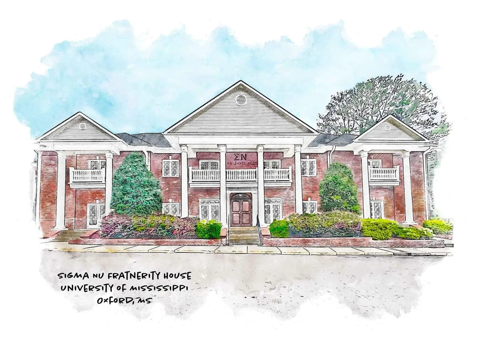 We just added three The University of Mississippi - Ole Miss #fraternities to our #collegiate collection.  These are Sigma Nu, Phi Kappa Psi and Sigma Pi.  These prints and ornaments make perfect gifts.  Order yours today at our Etsy store, etsy.com/