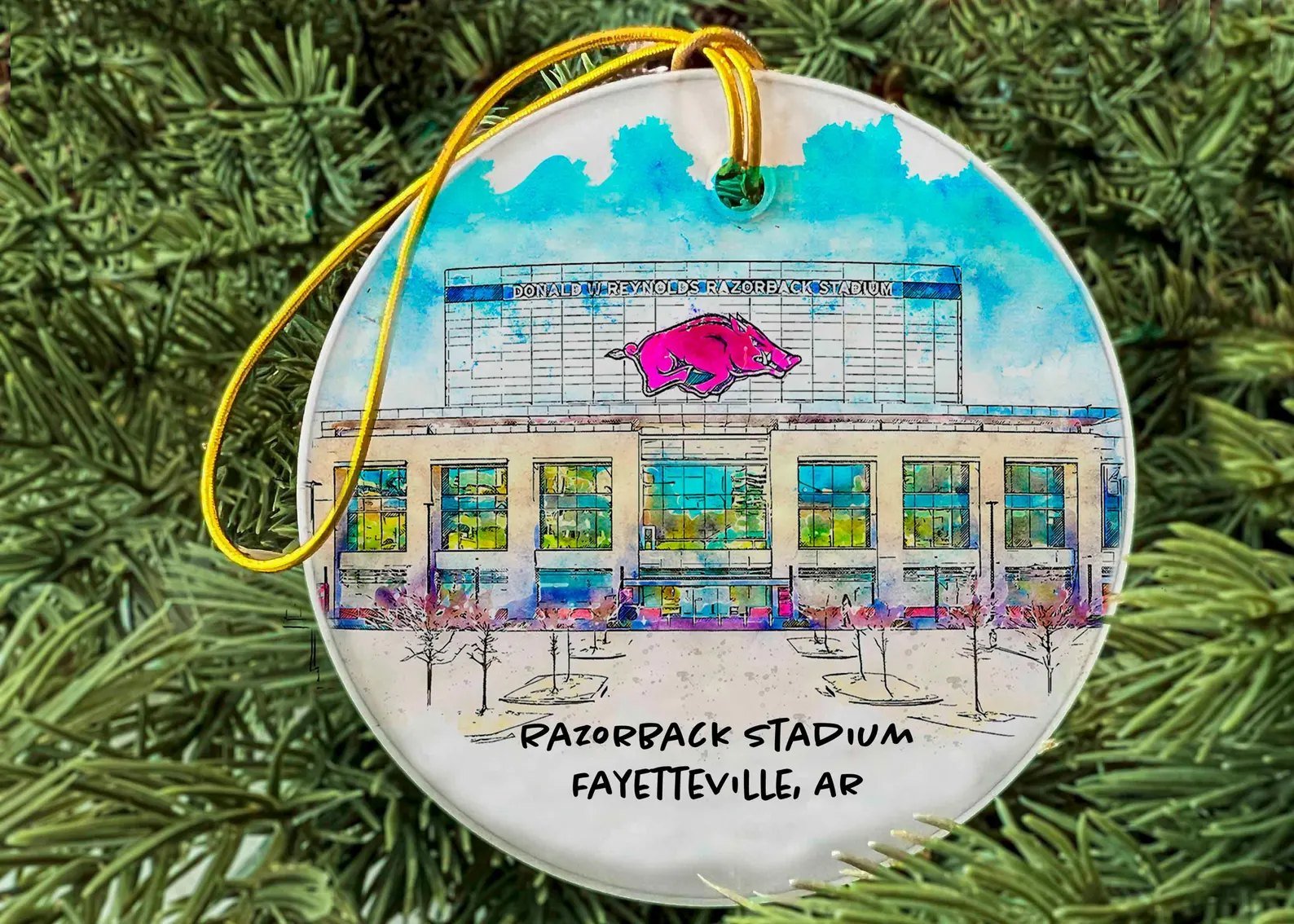 Have you got your University of Arkansas  #Razorback #ornament yet?  Time is getting short!  Order yours today on Etsy  at https://tinyurl.com/h925dh97  @uarkansas Arkansas Razorbacks Arkansas Alumni Association @arkansasalumni University of Arkansas