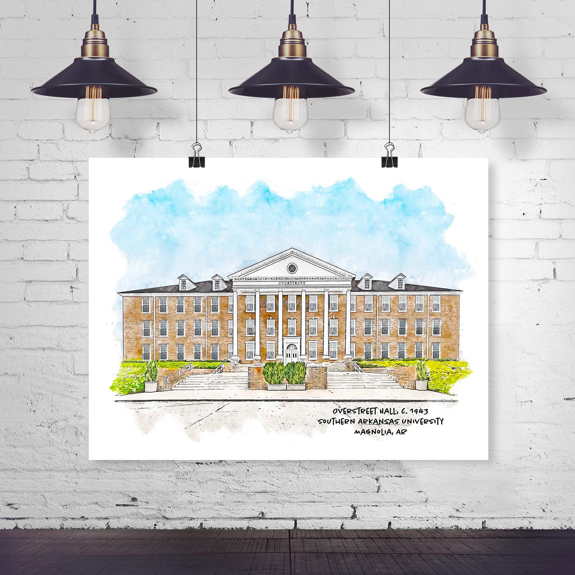Overstreet Hall at Southern Arkansas University_17X22_horizontalmockupwithlights.jpg