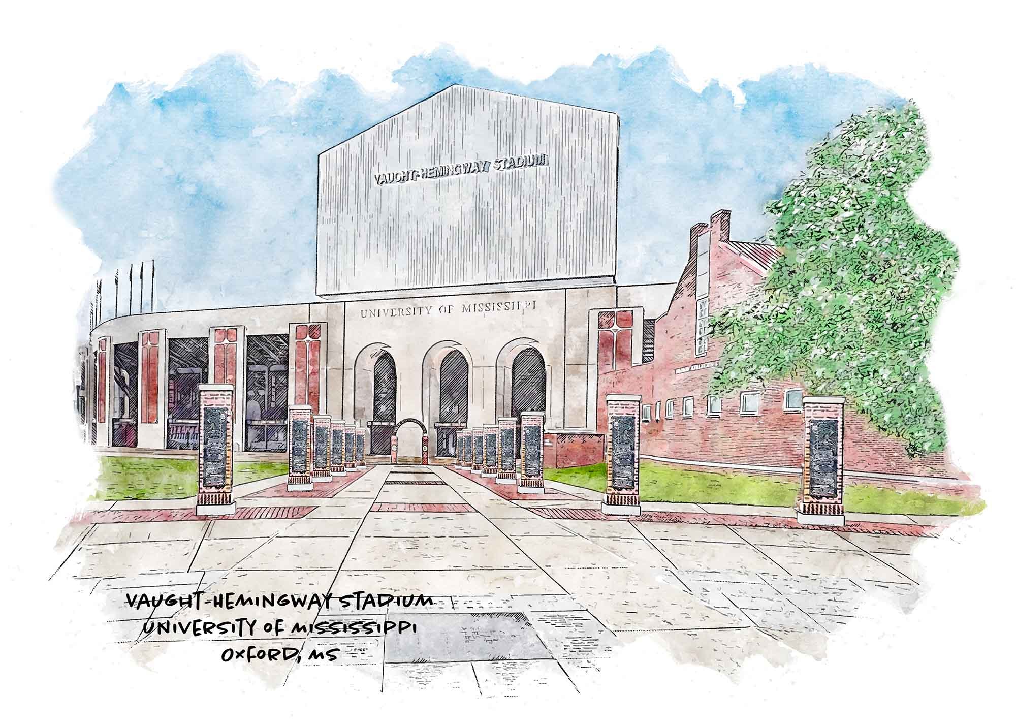 Vaught-Hemingway Stadium at Ole Miss Print.jpg