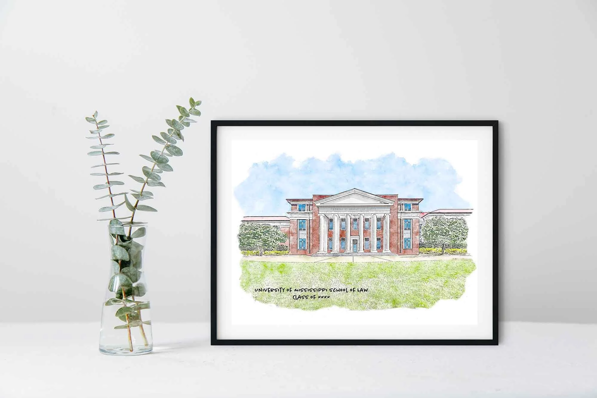 University of Mississippi School of Law Graduation Edition Framed Print.jpg