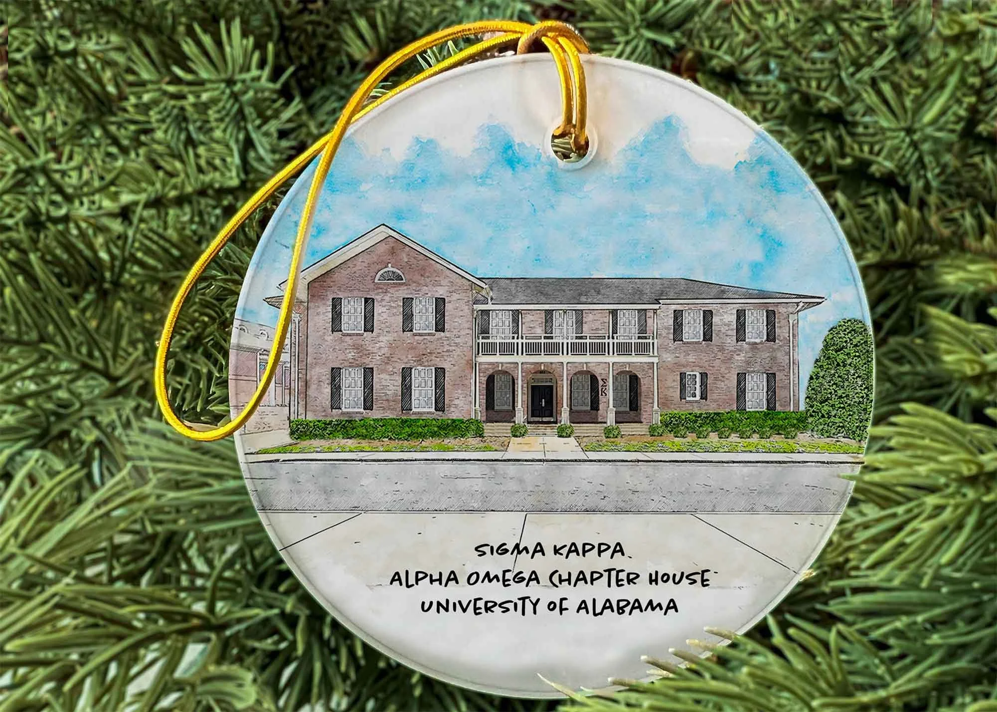 Sigma Kappa House at the University of Alabama Ornament.jpg