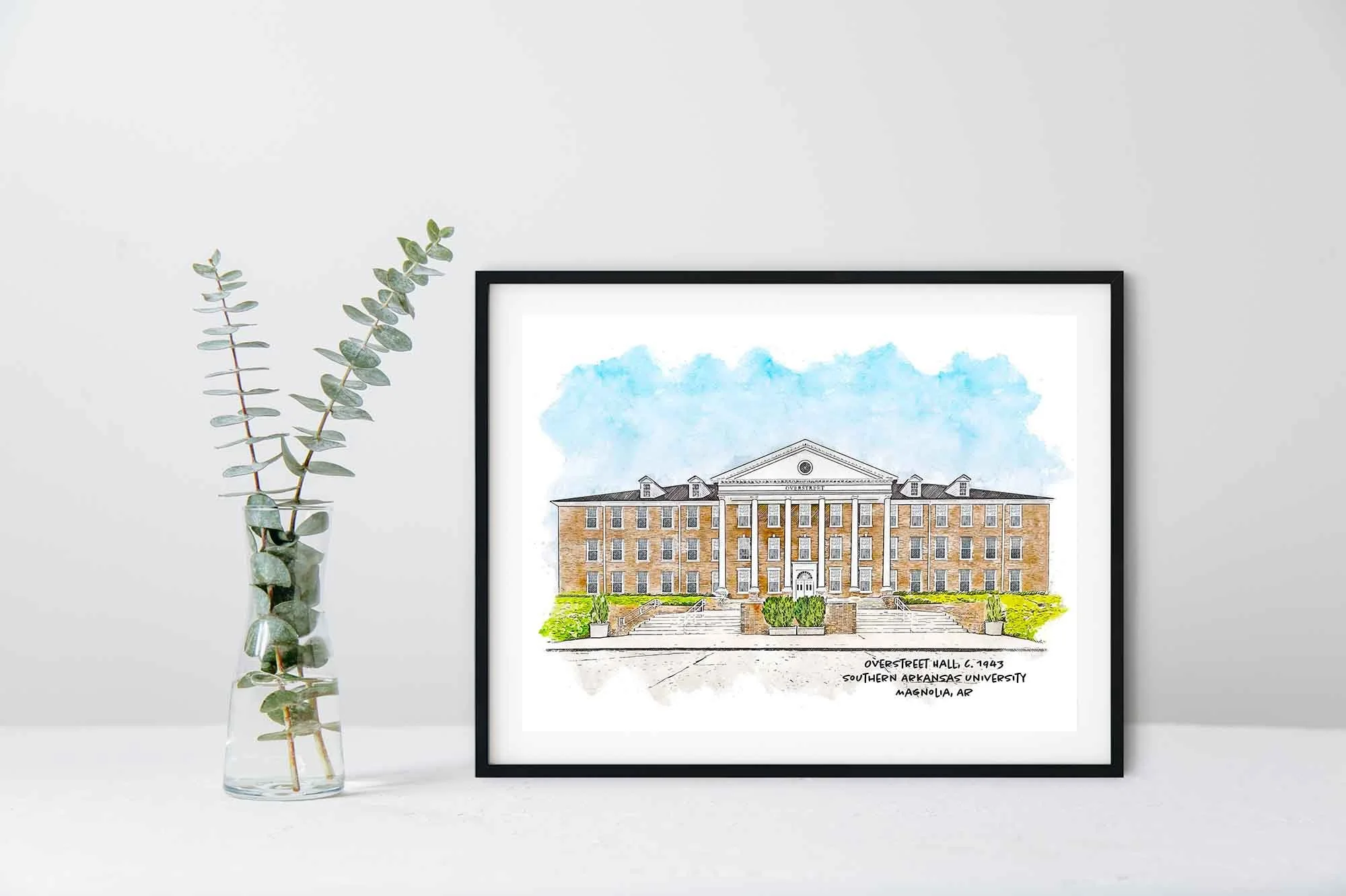 Overstreet Hall at Southern Arkansas University Framed Print.jpg