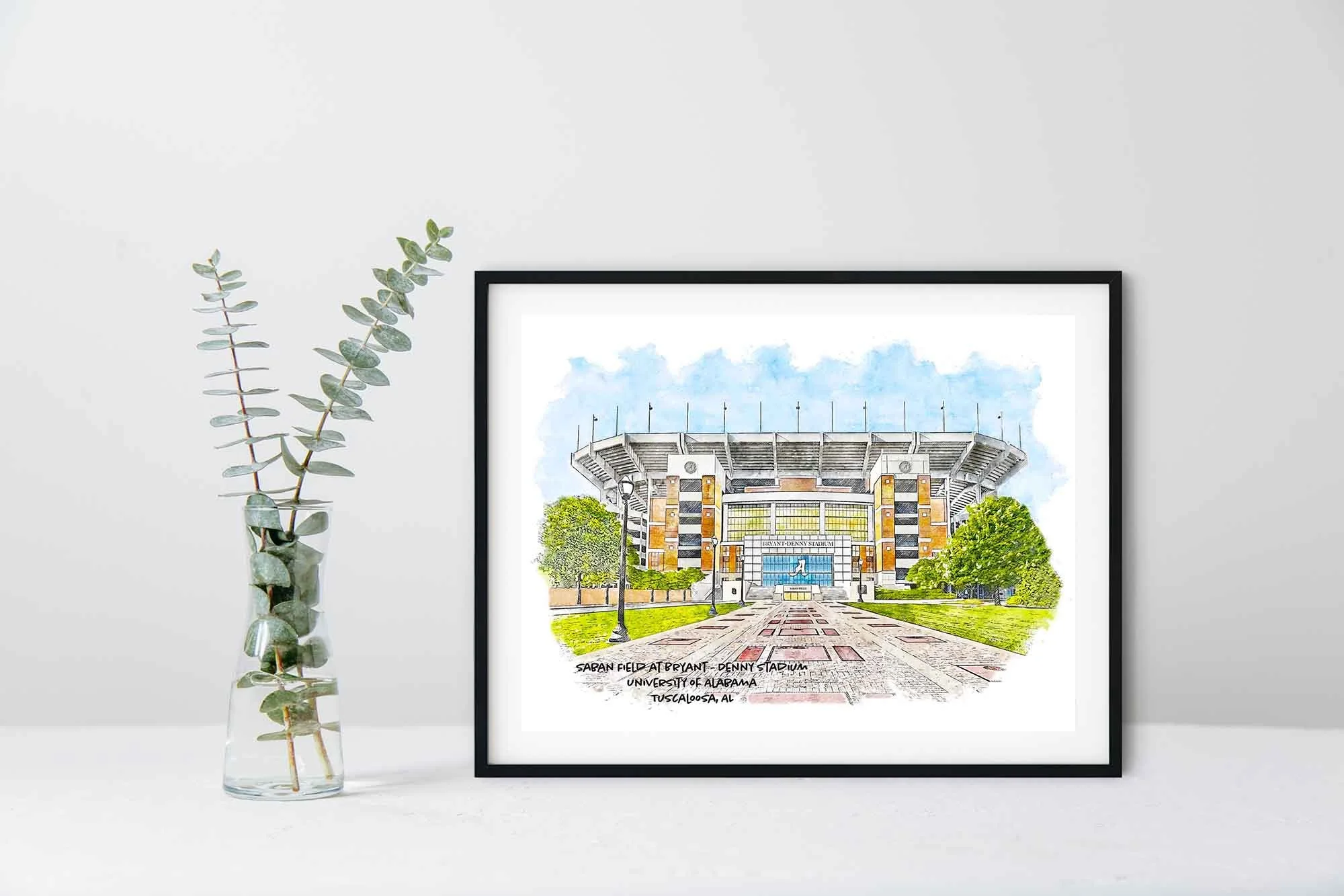 Bryant-Denny Stadium at the University of Alabama Framed Print.jpg
