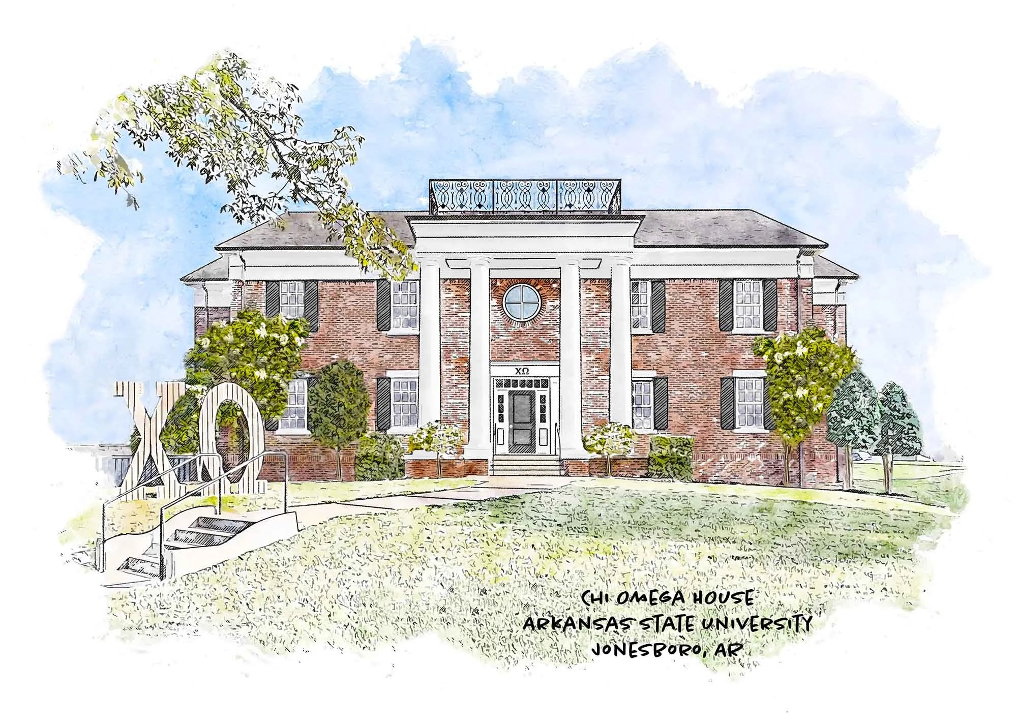 Chi Omega House at A-State Print.jpg