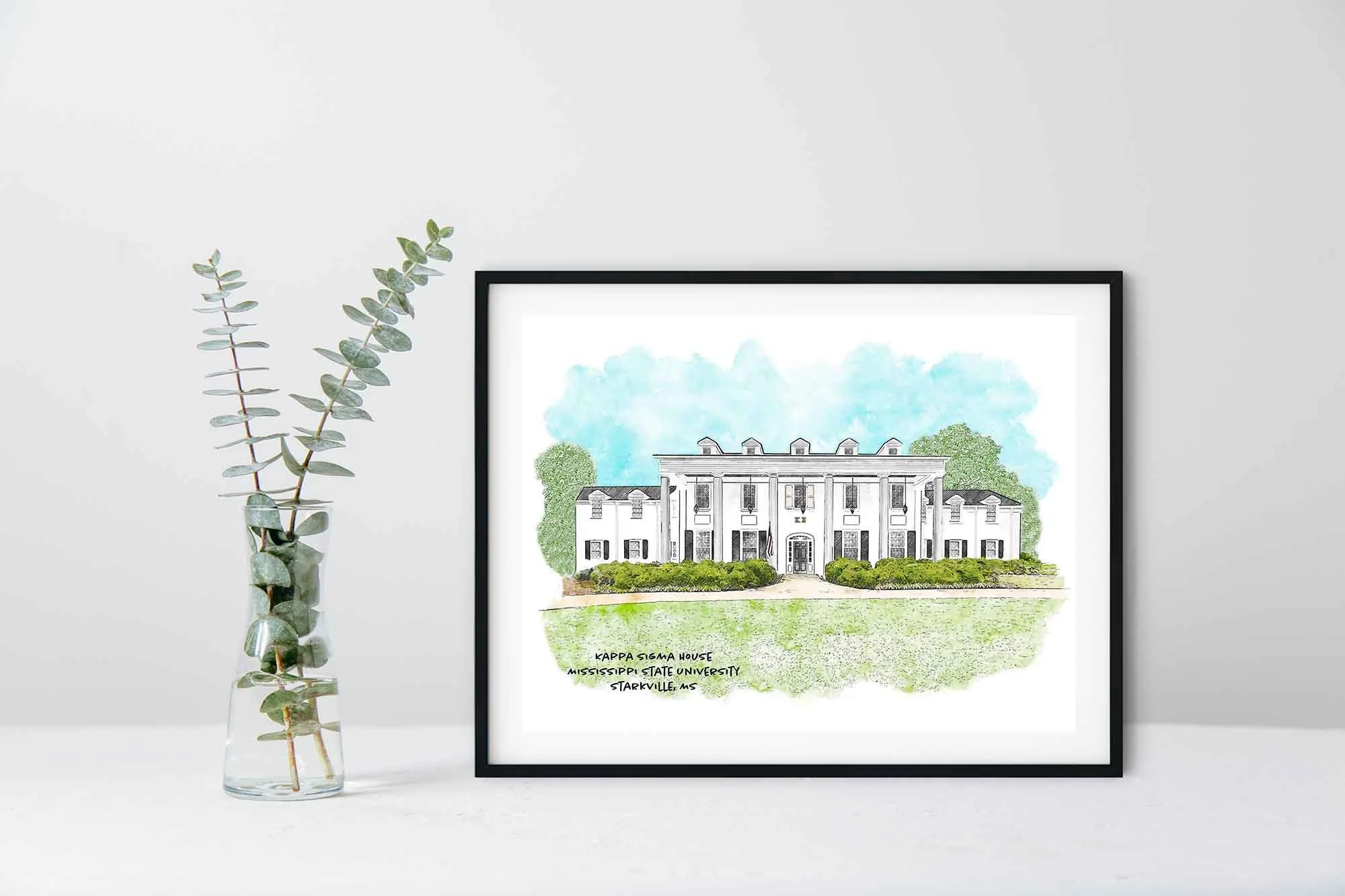 Kappa Sigma House at Mississippi State University Framed Print.jpg