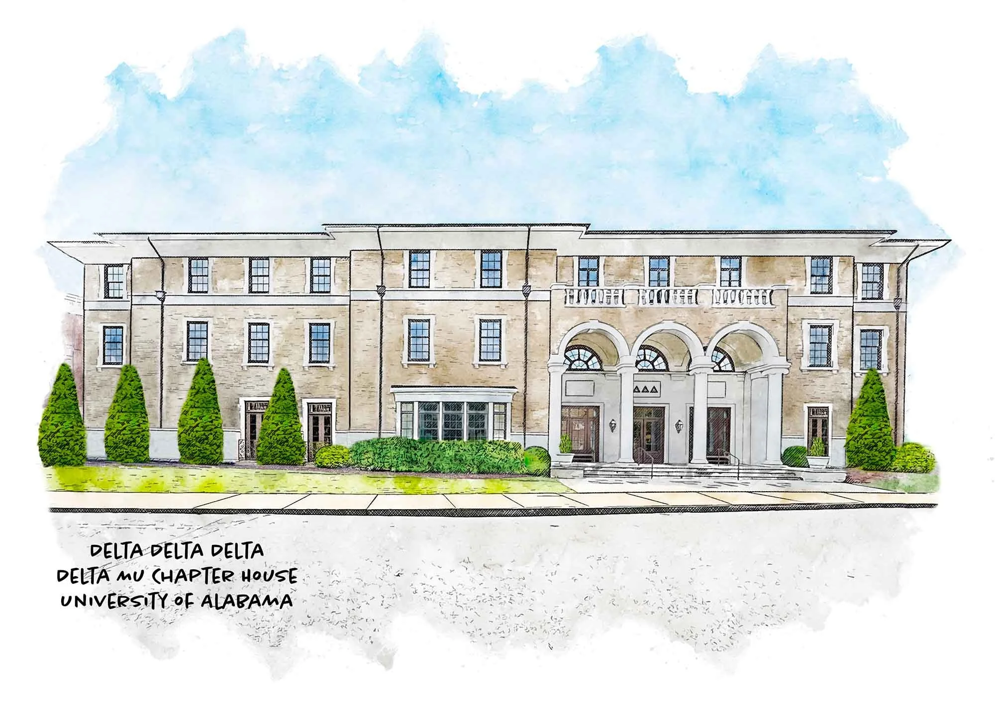Delta Delta Delta House at the University of Alabama Print.jpg