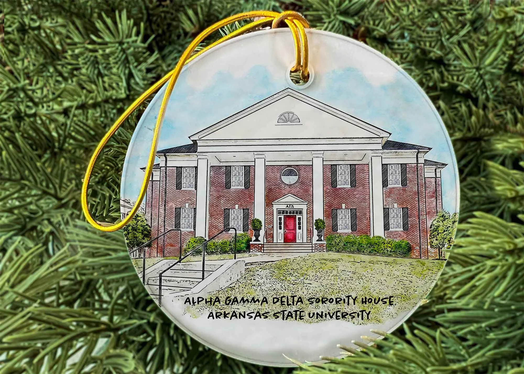 Alpha Gamma Delta Sorority House at A-State Ornament.jpg