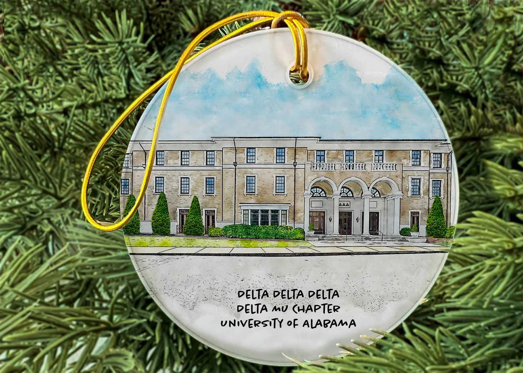 Delta Delta Delta House at the University of Alabama Ornament.jpg