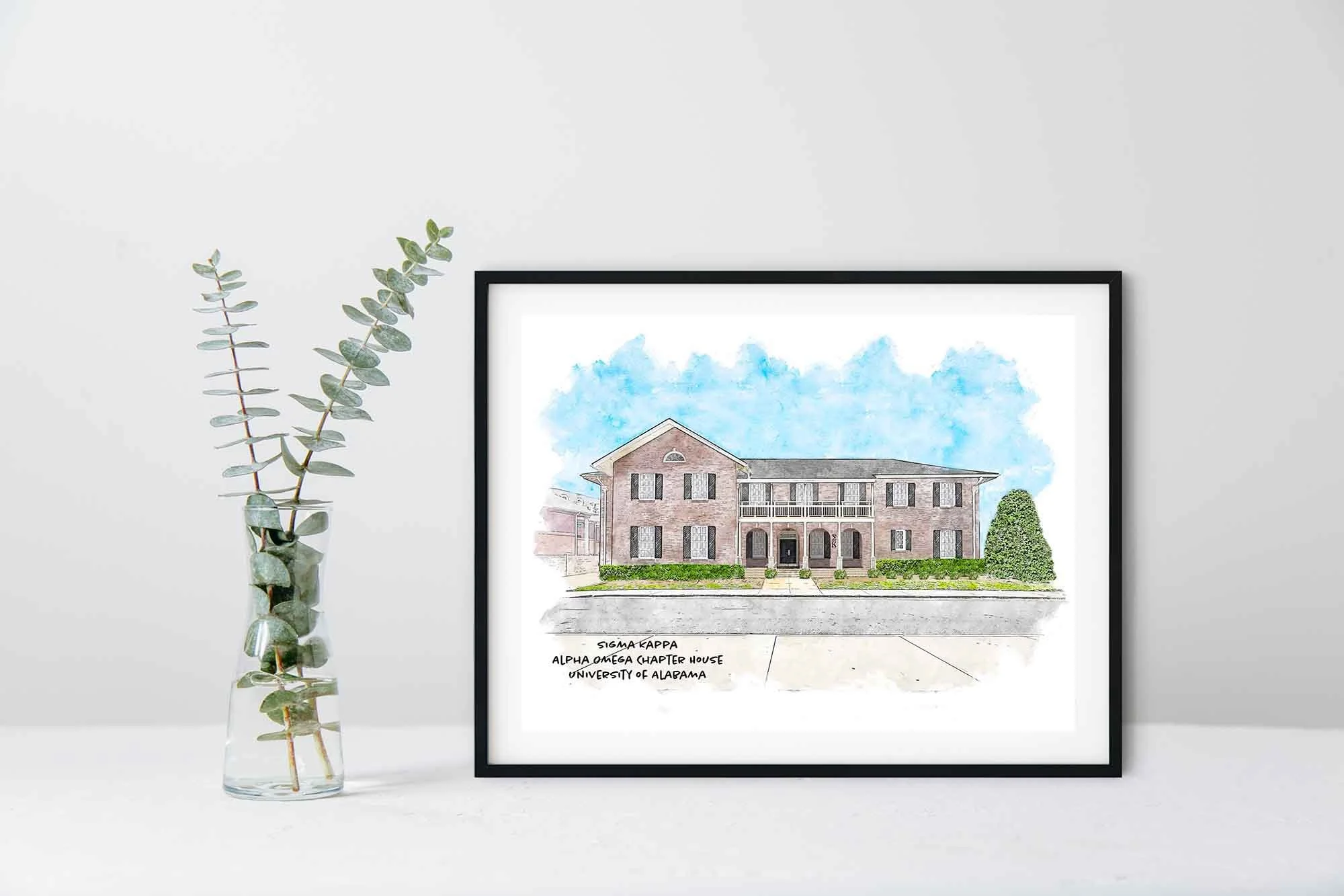 Sigma Kappa House at the University of Alabama Framed Print.jpg