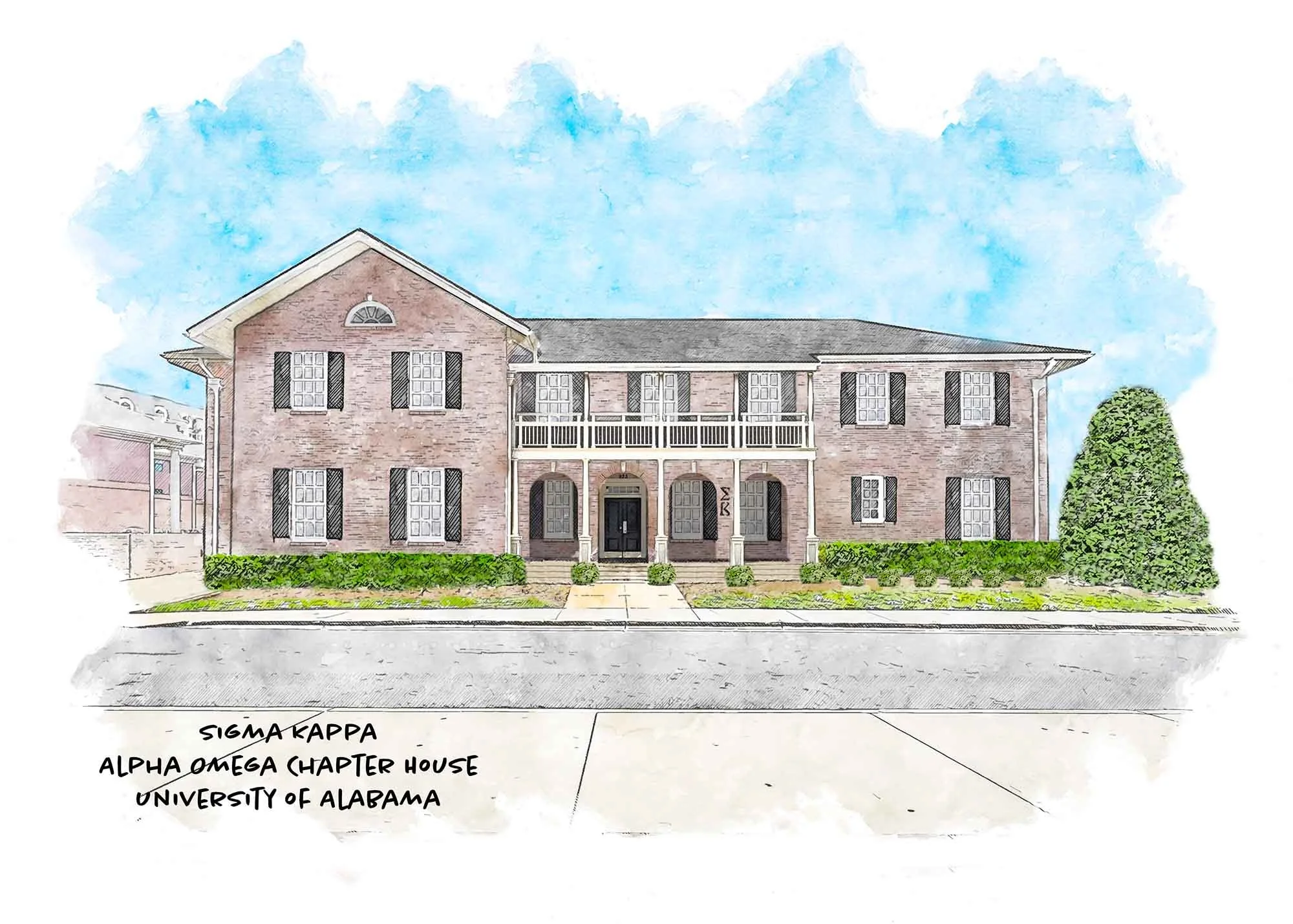Sigma Kappa House at the University of Alabama Print.jpg