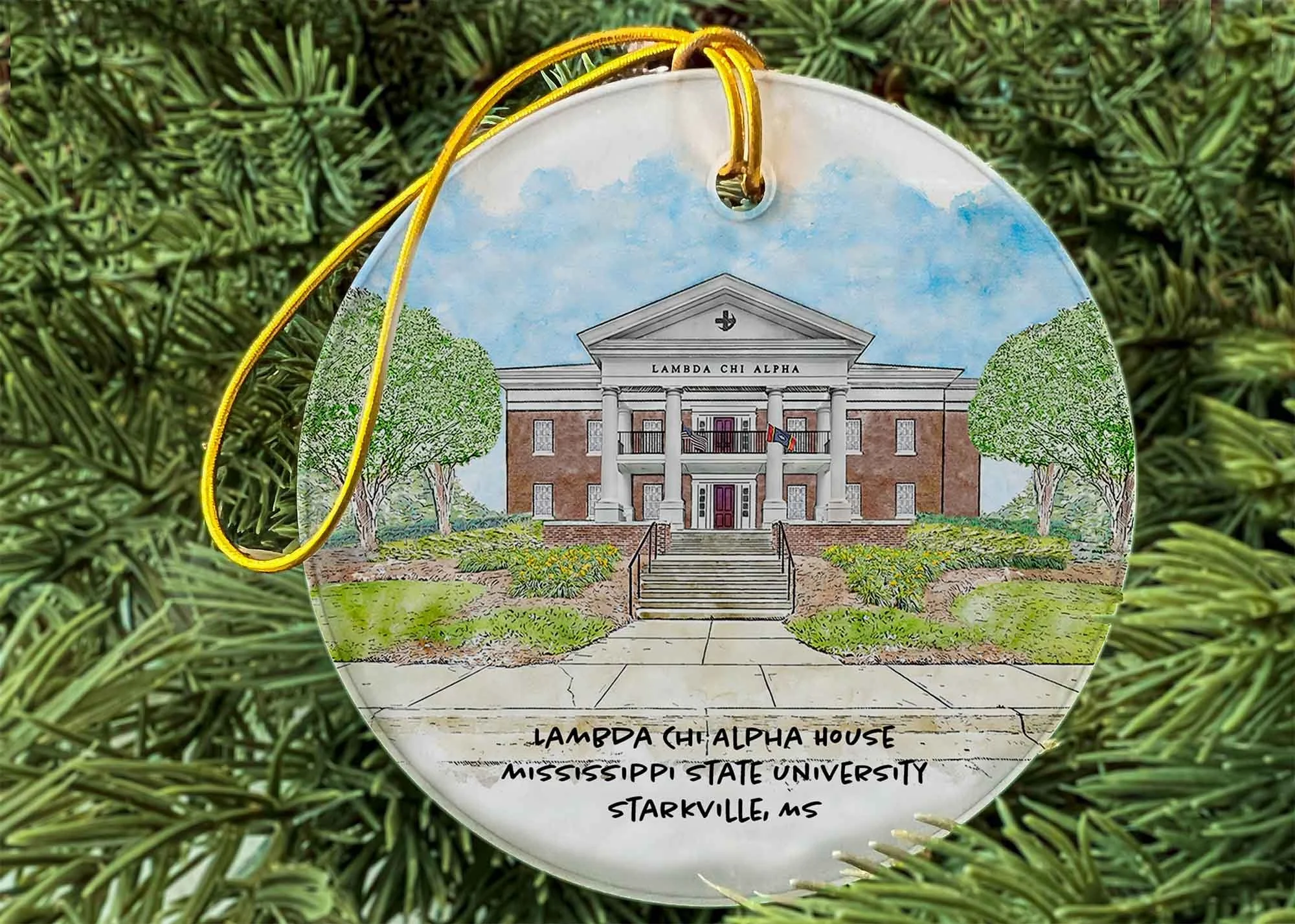 Lambda Chi Alpha House at Mississippi State University Ornament.jpg