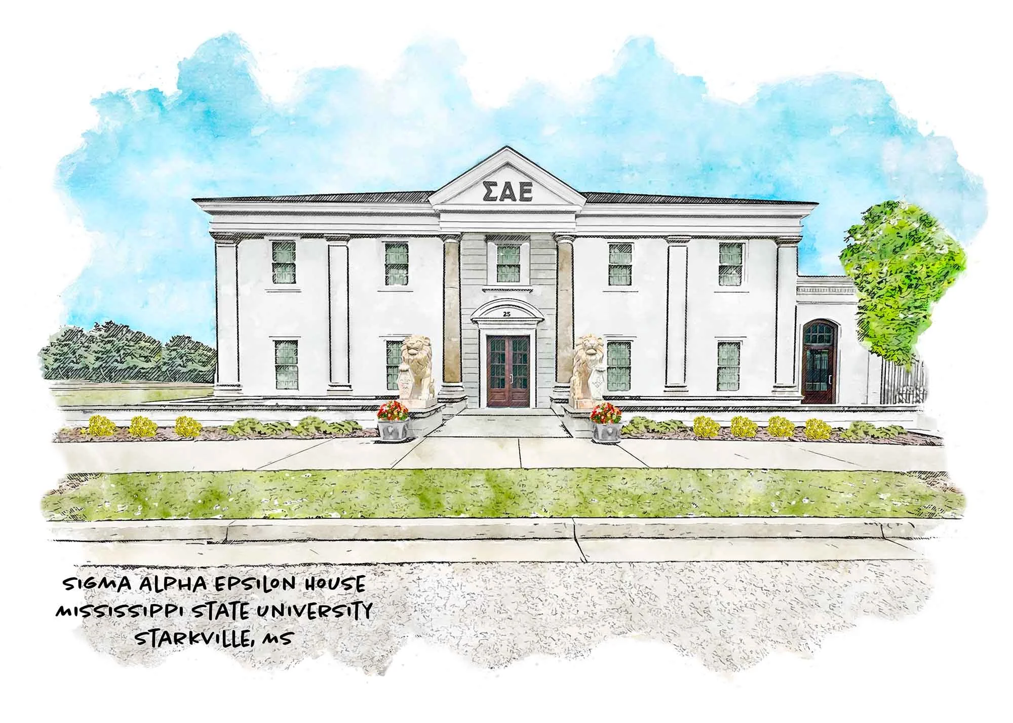 Sigma Alpha Epsilon House at Mississippi State University Print.jpg