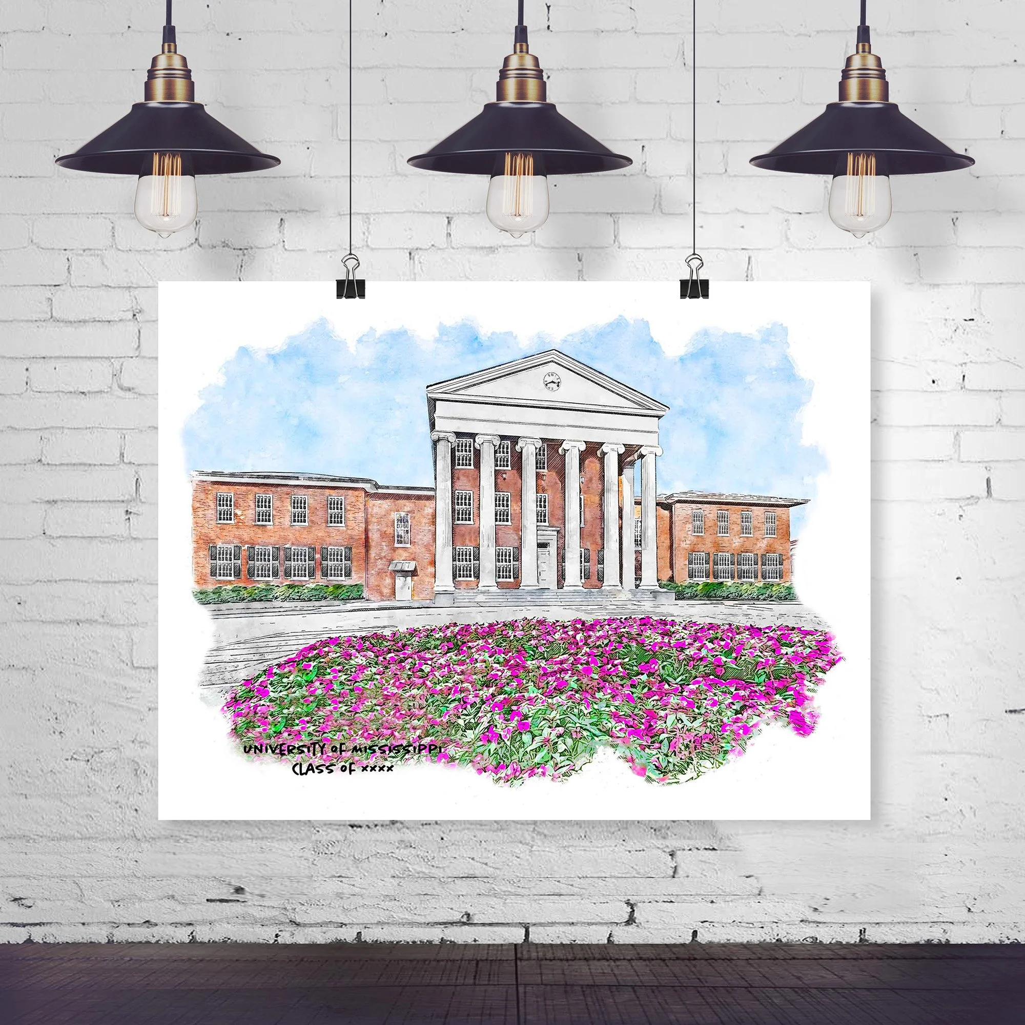 Lyceum at Ole Miss Graduation Year Print_17X22_horizontalmockupwithlights.jpg