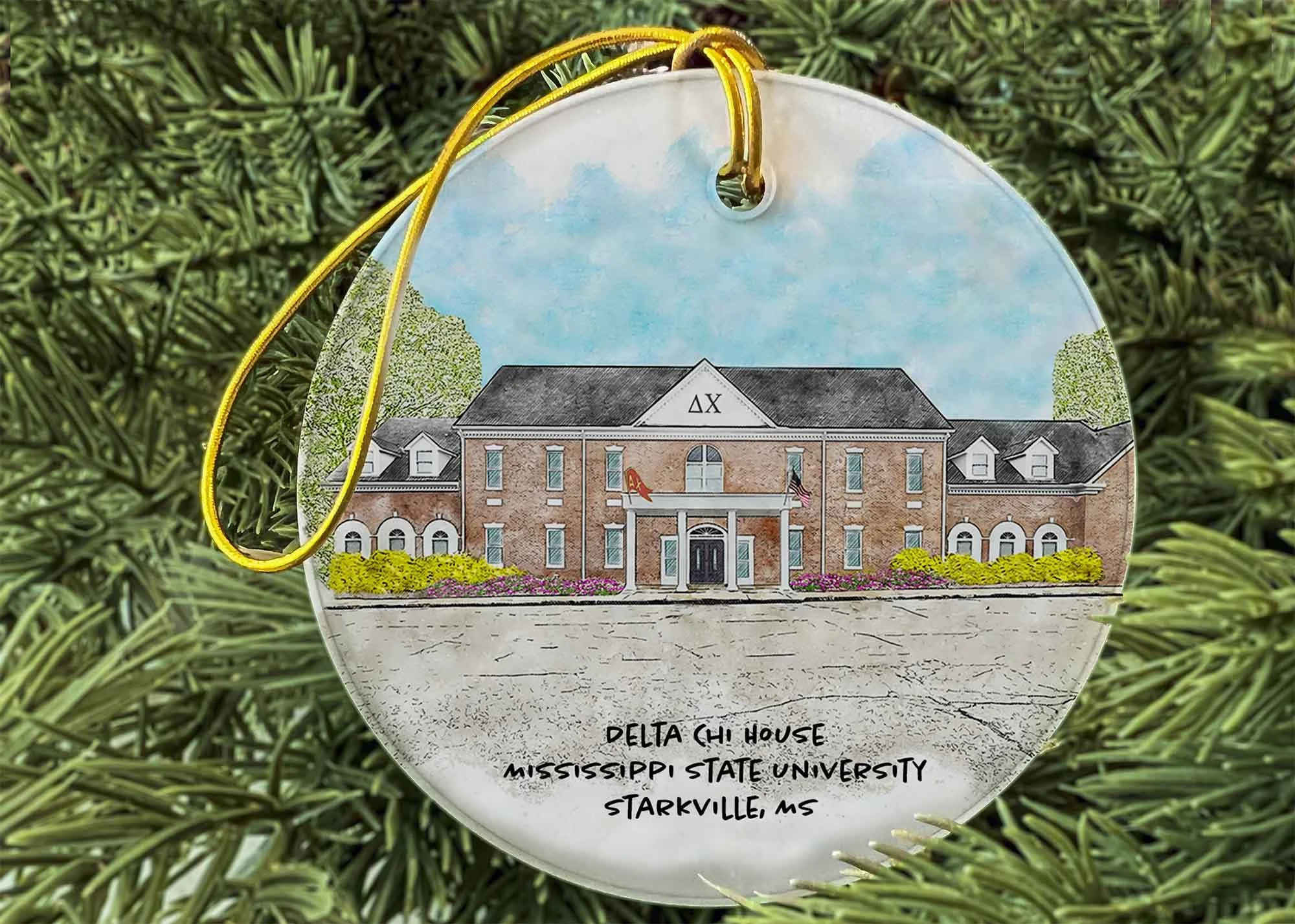 Delta Chi House at Mississippi State Ornament.jpg