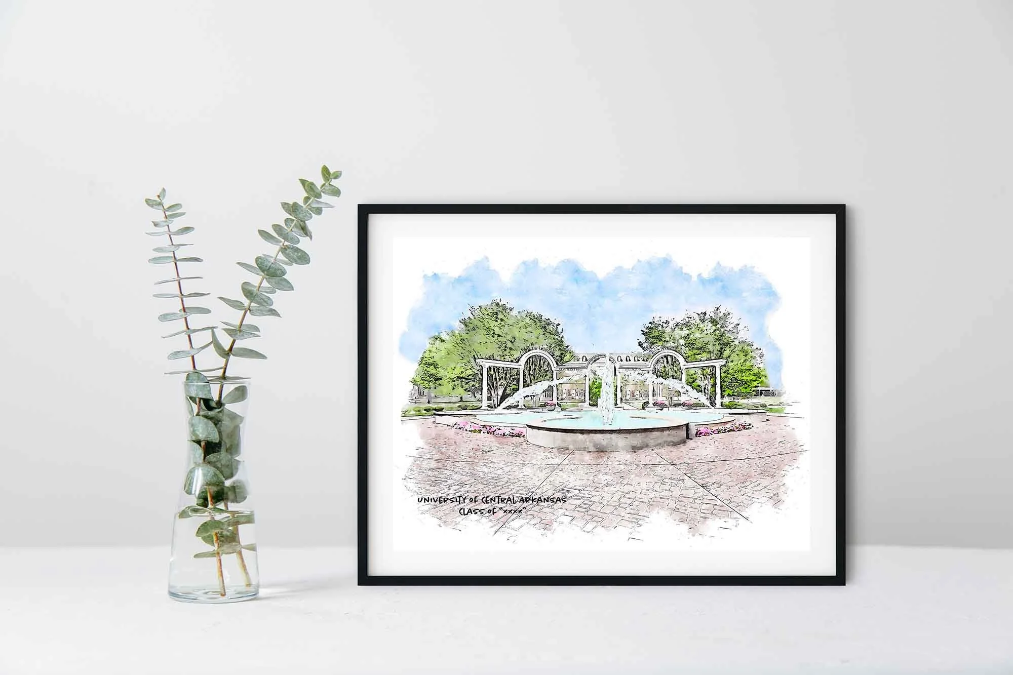 Harding Centennial Plaza at UCA Graduation Year Framed Print.jpg