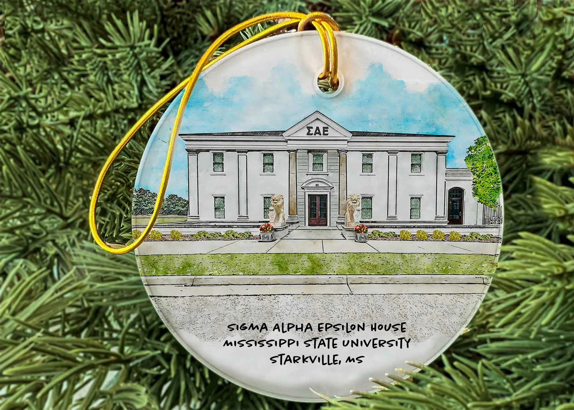 Sigma Alpha Epsilon House at Mississippi State University Ornament.jpg