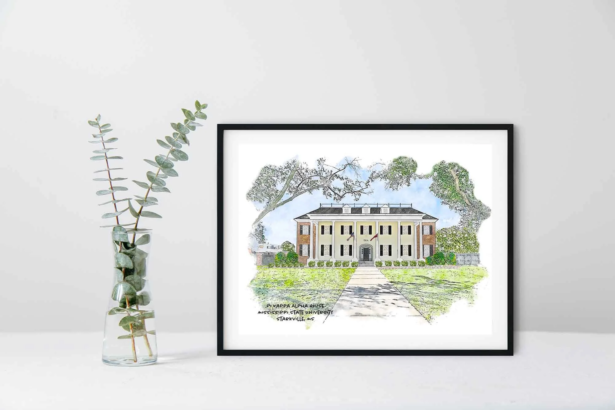 Pi Kappa Alpha House at Mississippi State University Framed Print.jpg