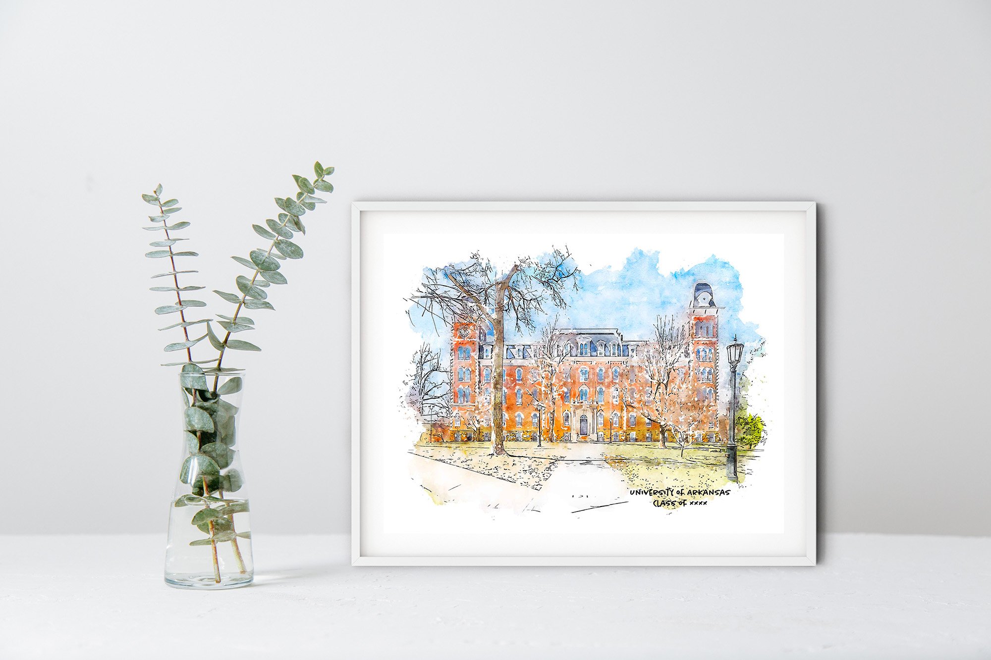 Old Main Graduation Year Print _FrameHorizontal_White_Mockup.jpg