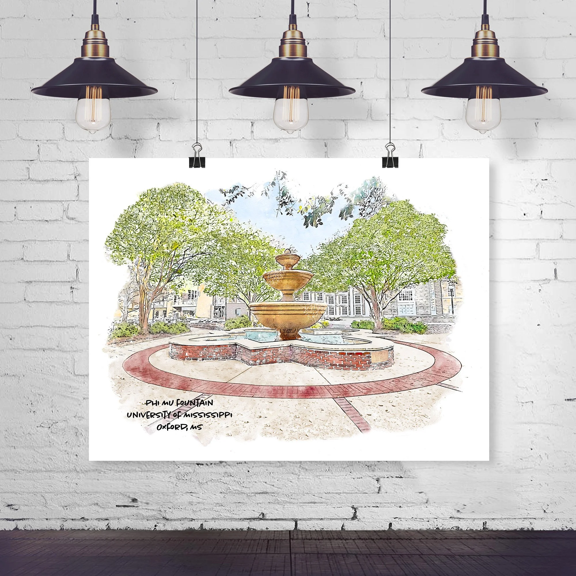 Phi Mu Fountain at Ole Miss_17X22_horizontalmockupwithlights.jpg