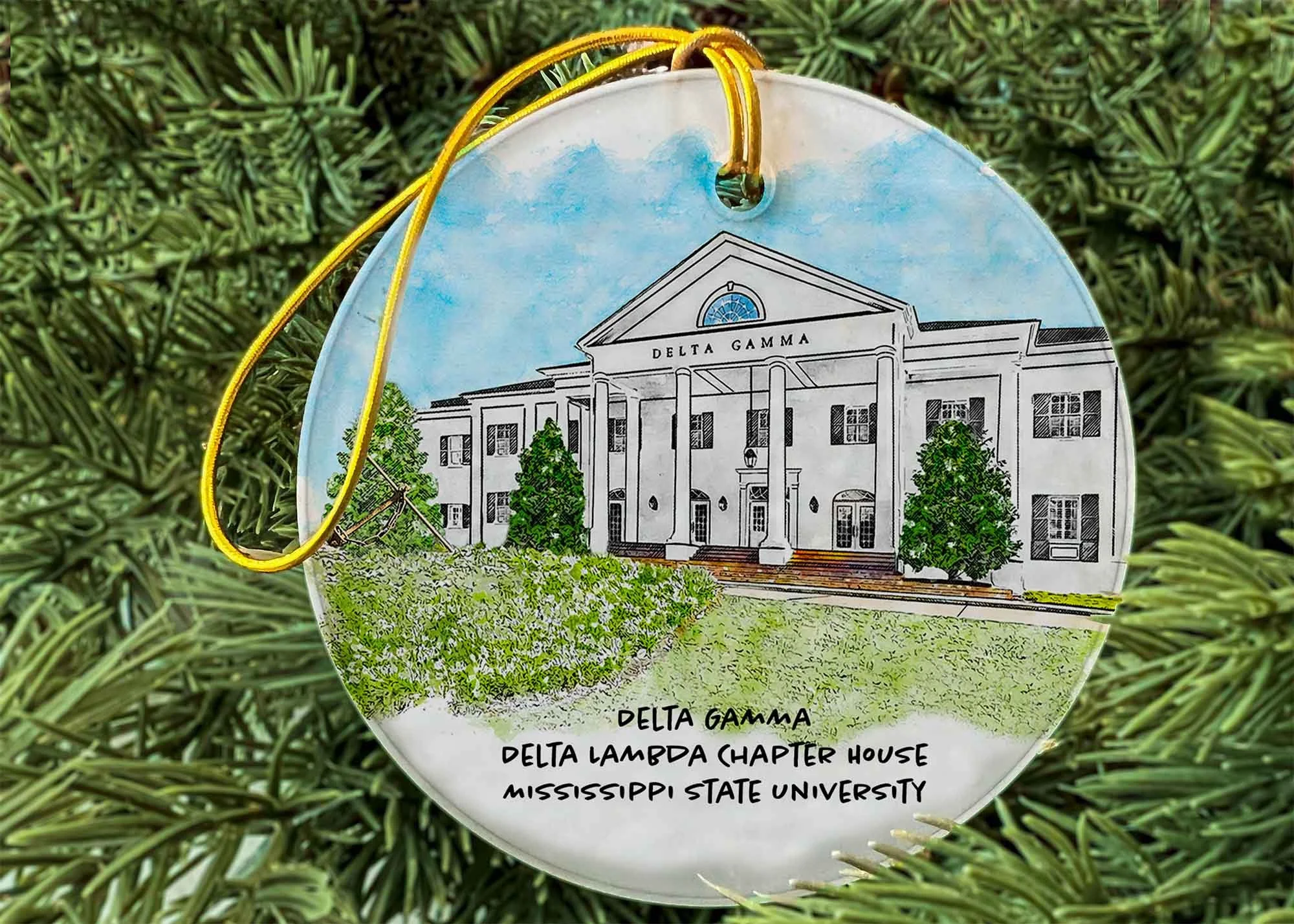 Delta Gamma Sorority House at Mississippi State University Ornament.jpg