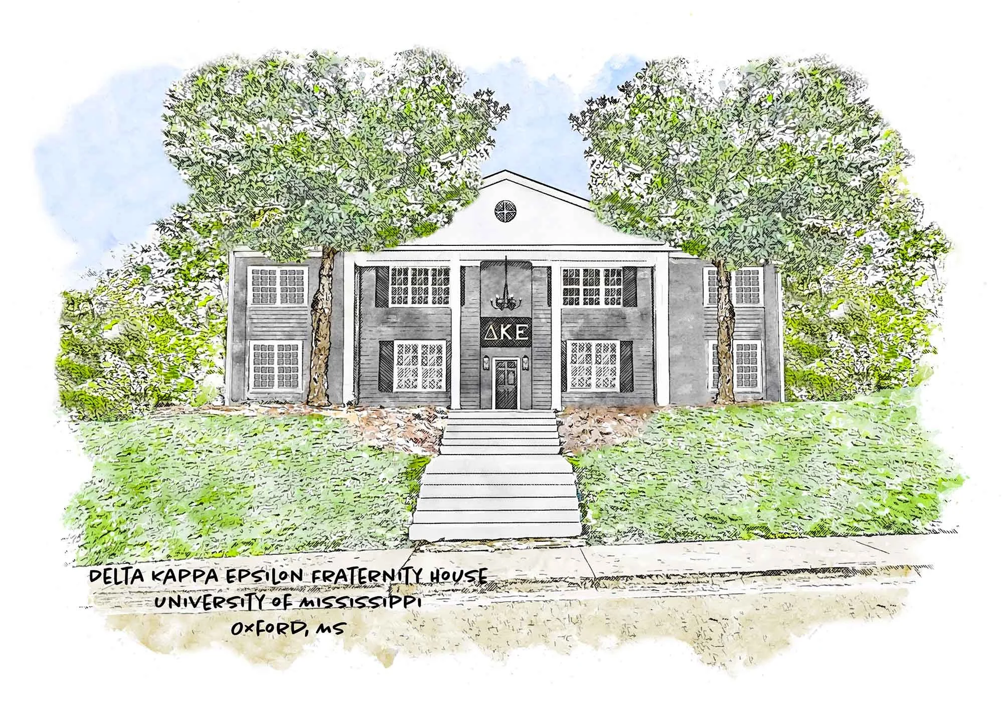 Delta Kappa Epsilon Fraternity House at Ole Miss — Art Prints and More