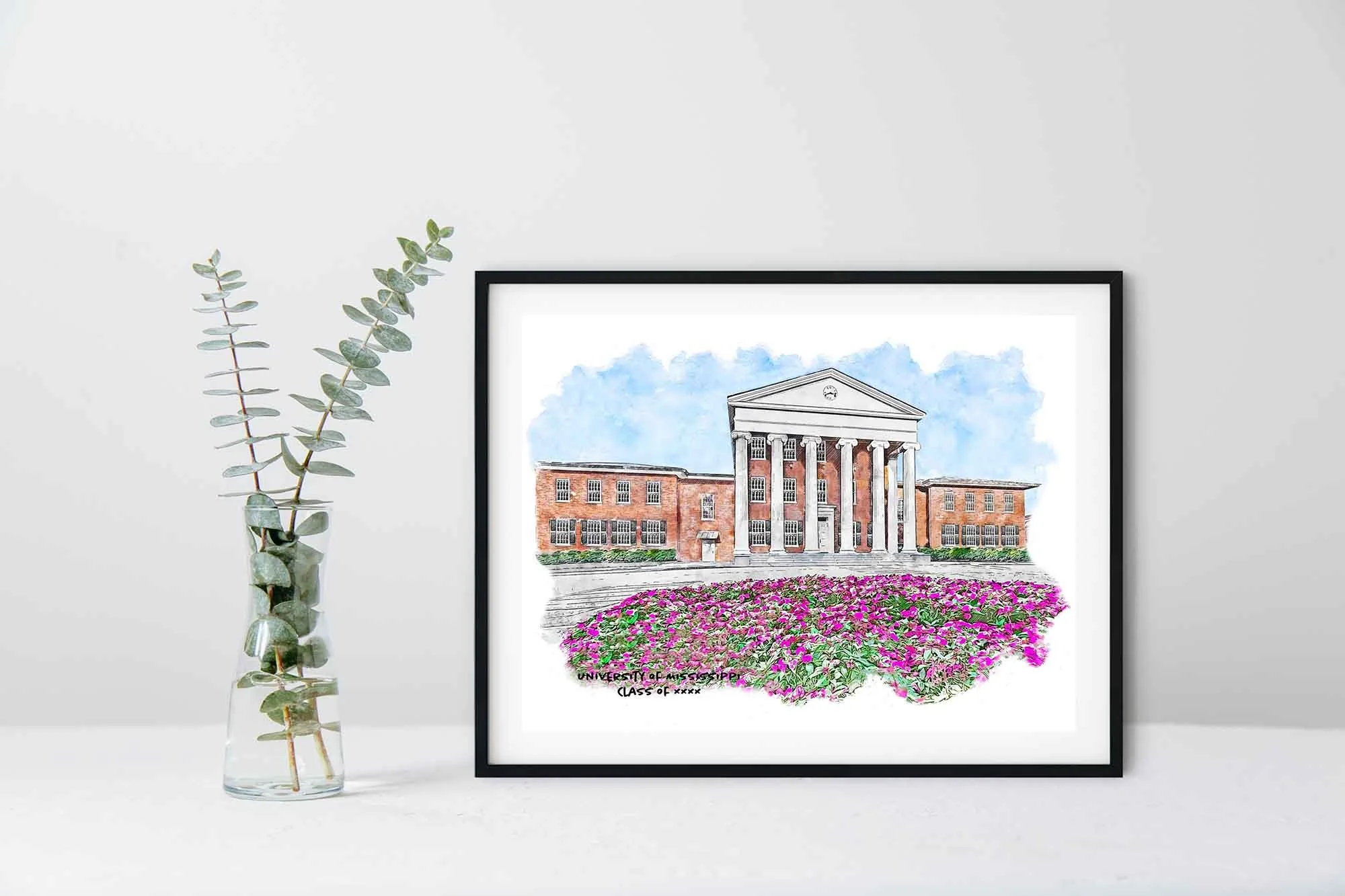 Lyceum at Ole Miss Framed Print.jpg