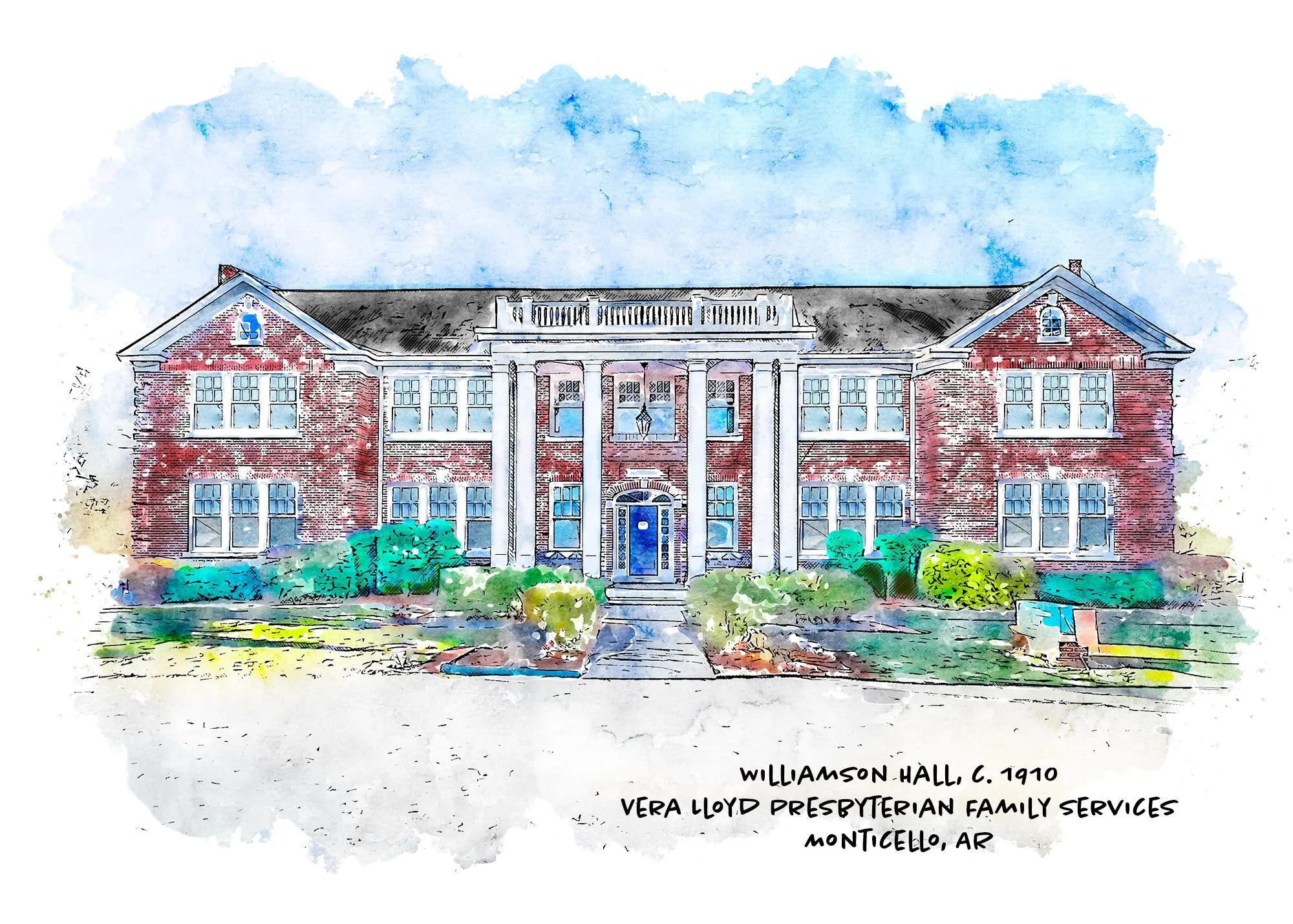 Williamson Hall, Monticello, Arkansas Art Print — She Studios