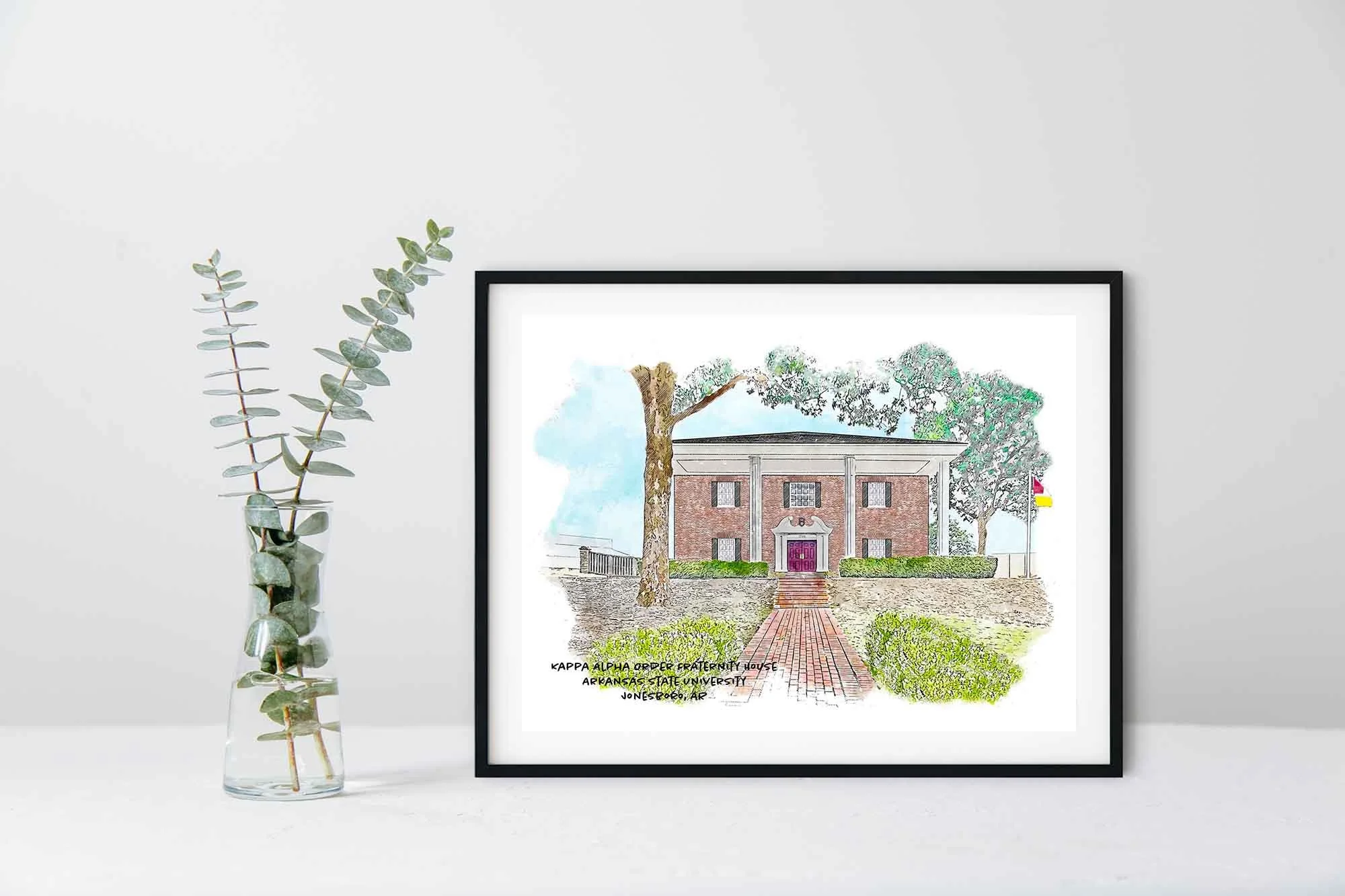 Kappa Alpha Order Fraternity House at A-STATE Framed Print.jpg