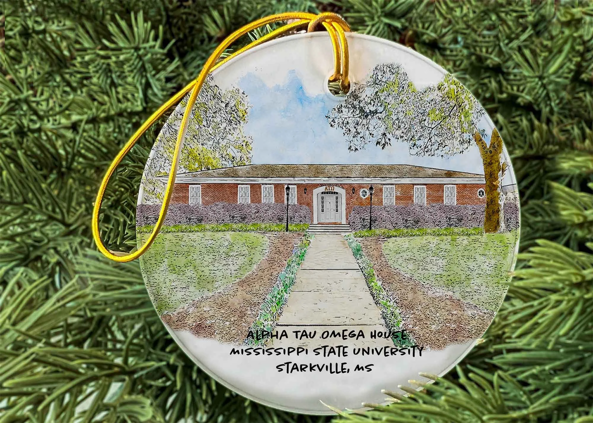 Alpha Tau Omega House at Mississippi State University Ornament.jpg