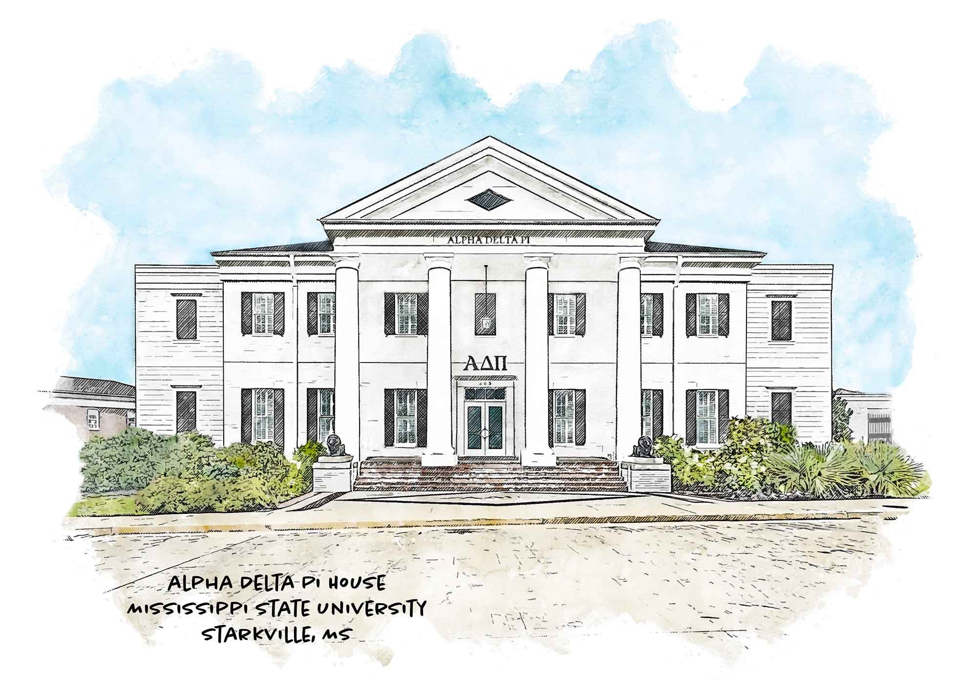 Alpha Delta Pi House at Mississippi State University Print.jpg