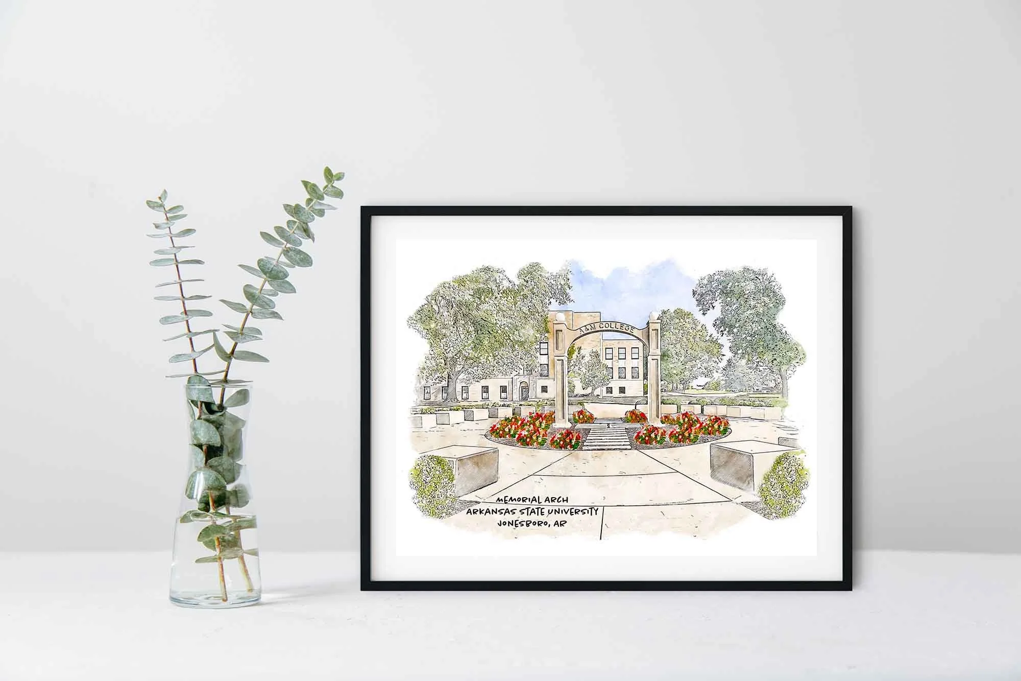 Memorial Arch at A-STATE Framed Print.jpg