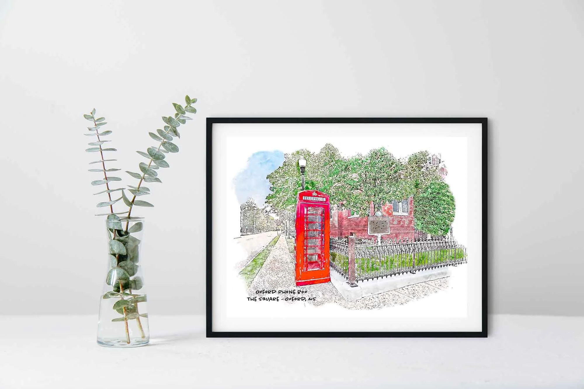Oxford Phone Box Framed Print.jpg