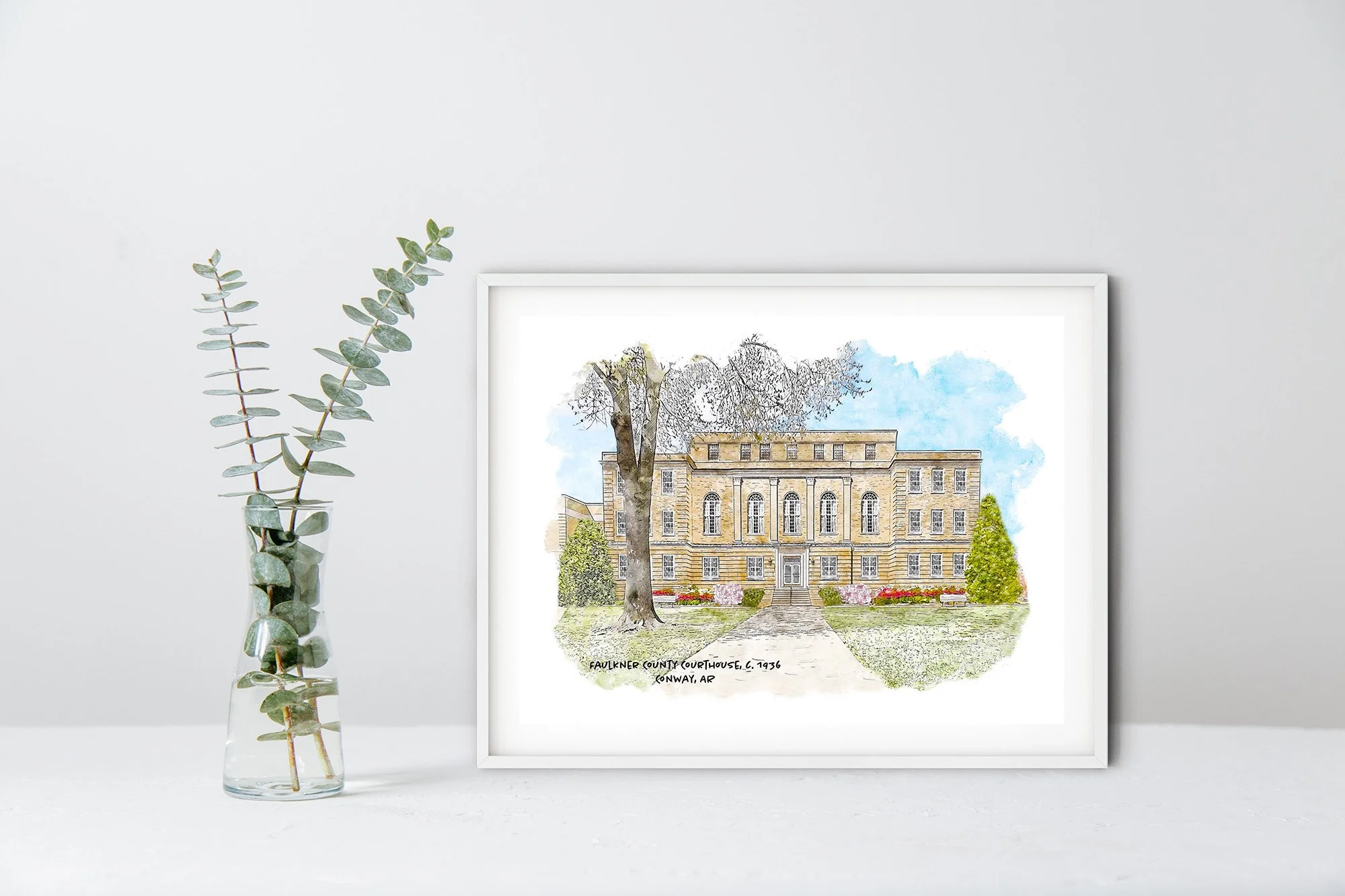 Faulkner County Courthouse Print_FrameHorizontal_White_Mockup.jpg