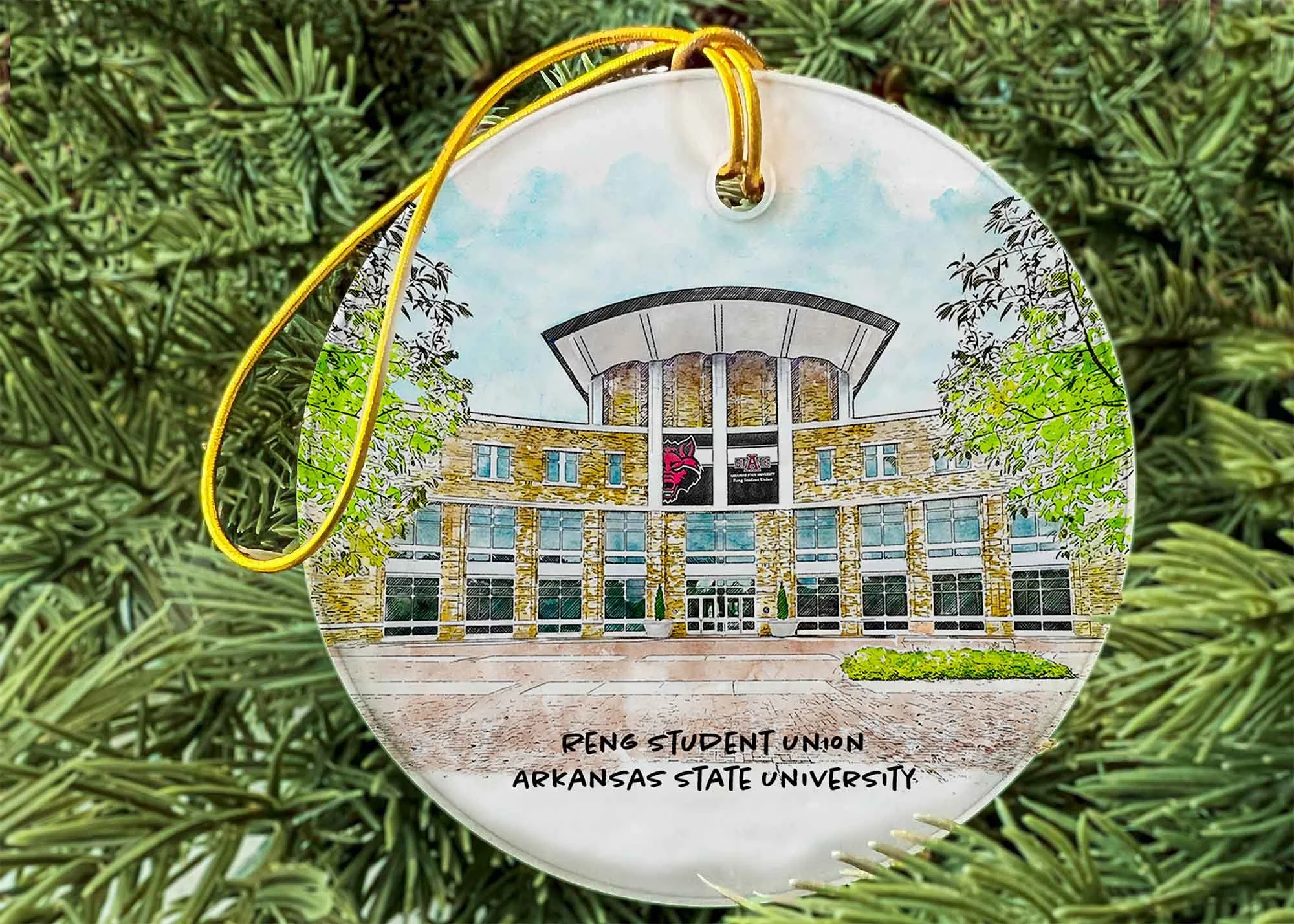 Reng Student Union at Arkansas State Ornament.jpg