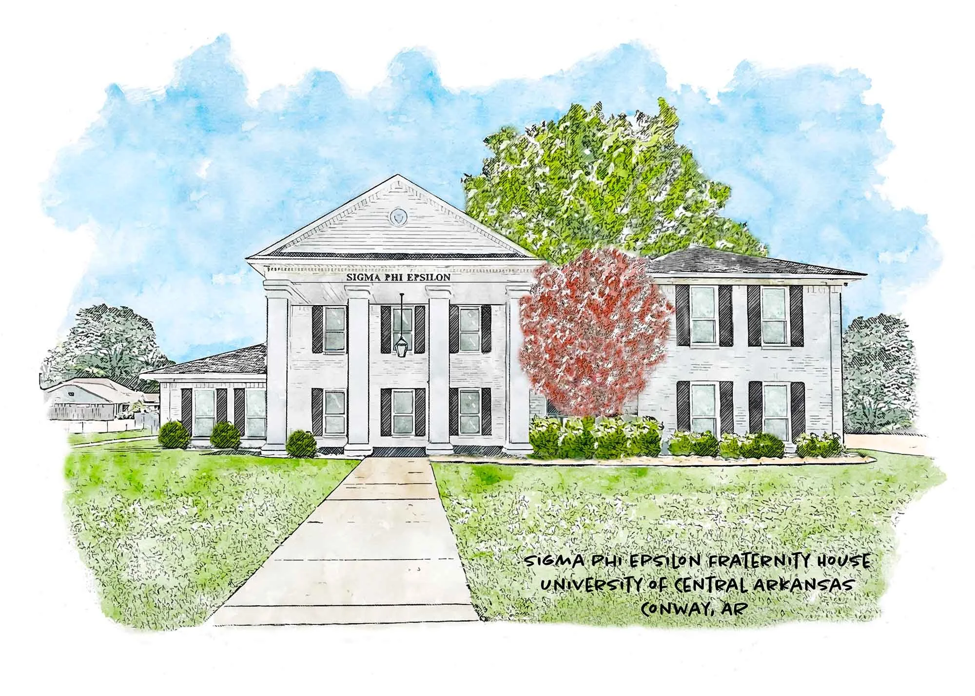 Sigma Phi Epsilon Fraternity House at UCA — Art Prints and More