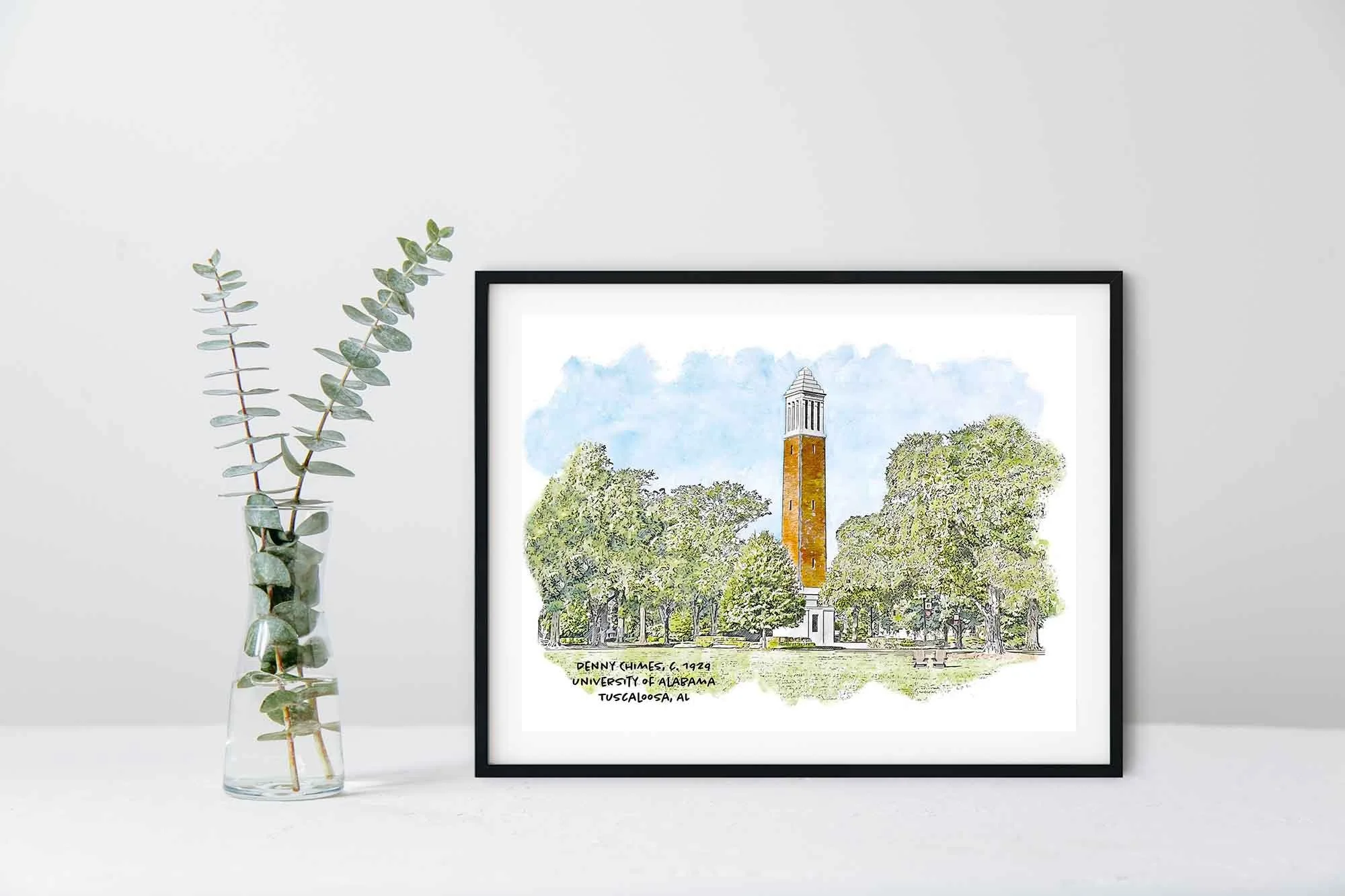 Denny Chimes at the University of Alabama Framed Print.jpg